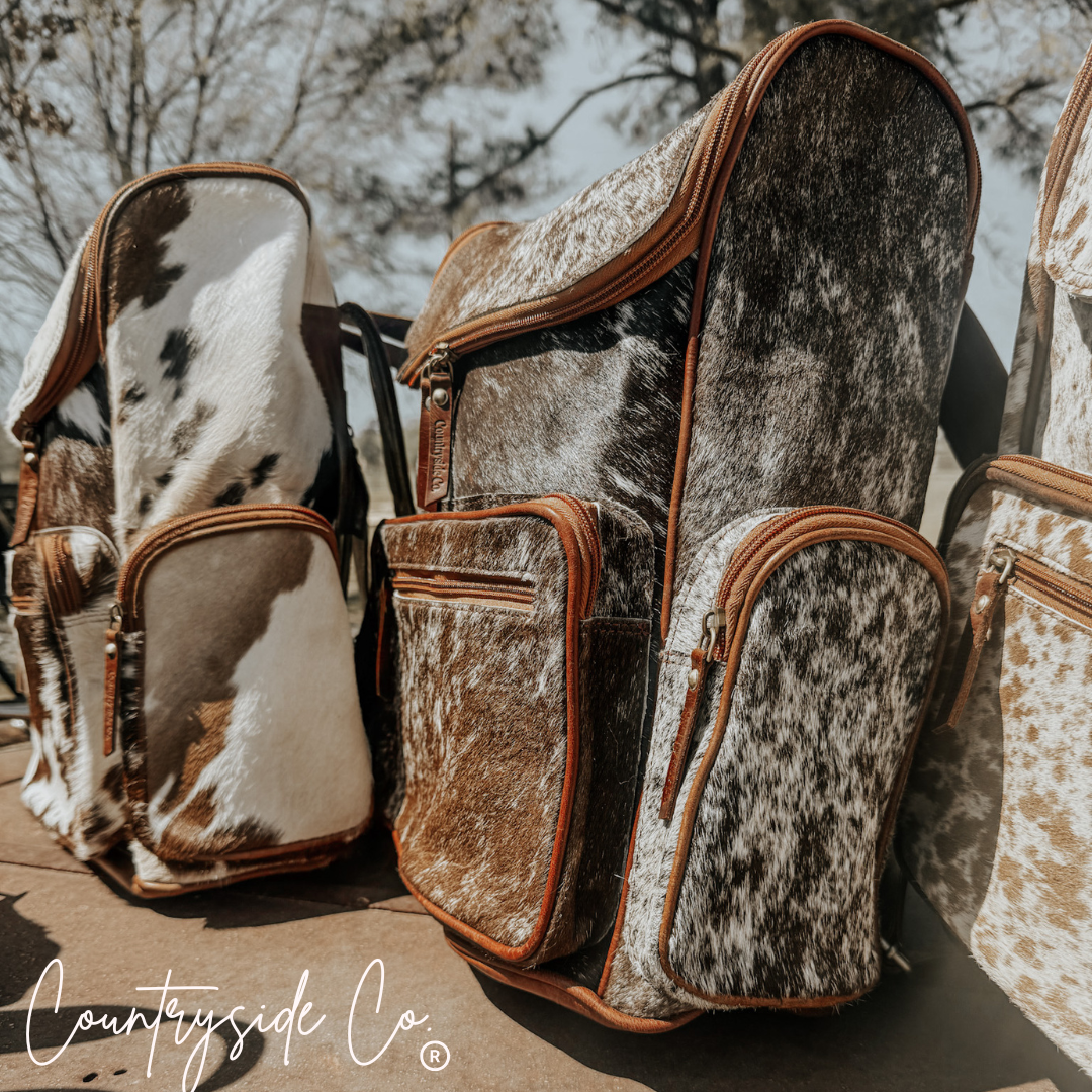 Boulder Cowhide Conceal Carry Backpack Laptop Bag by Countryside Co.