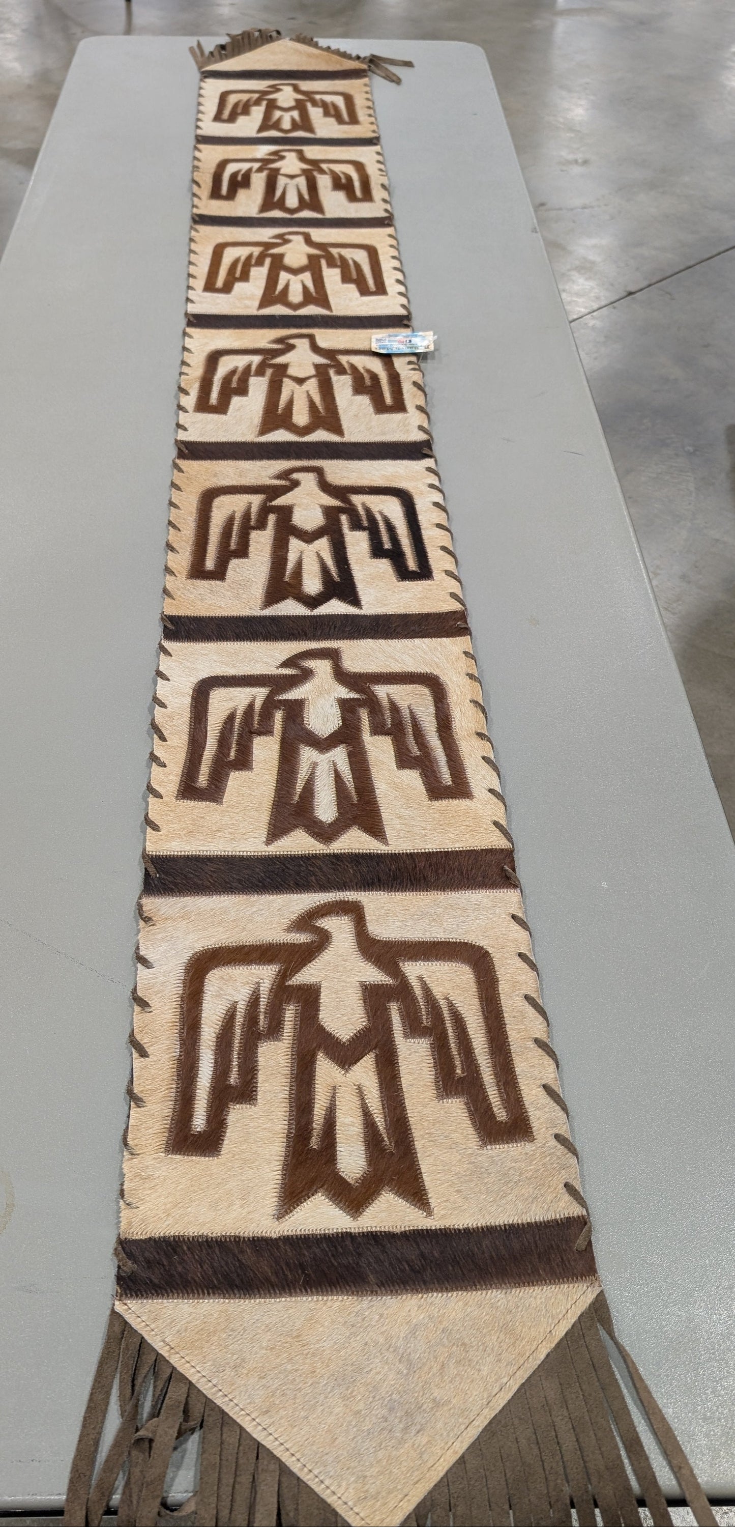 8ft Genuine Cowhide Table Runner