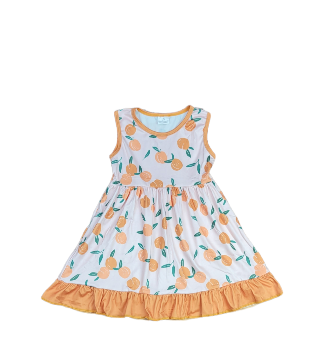 Peaches Milk Silk Ruffle Tank Dress