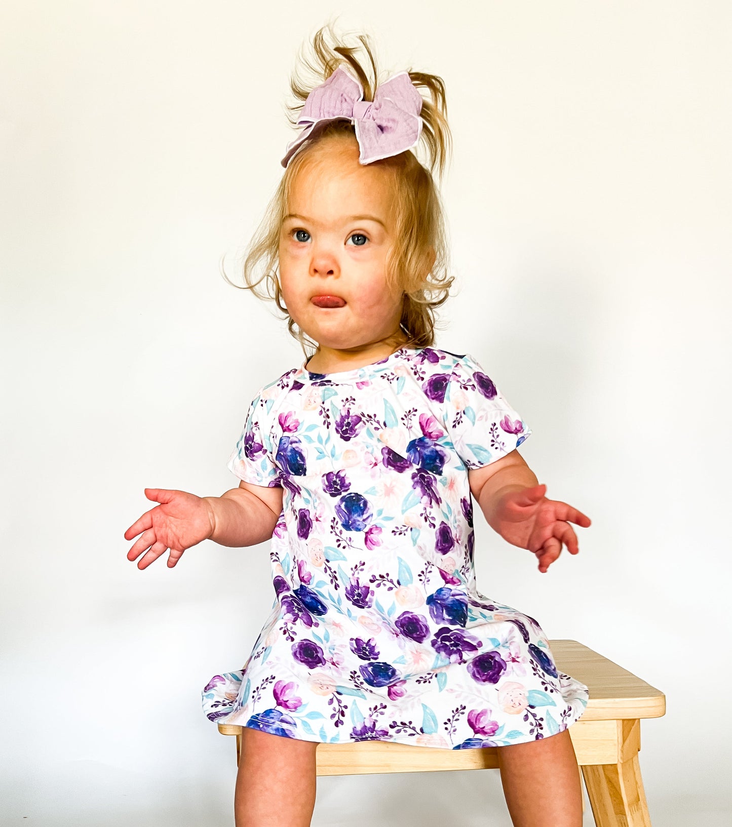 Purple floral Dress