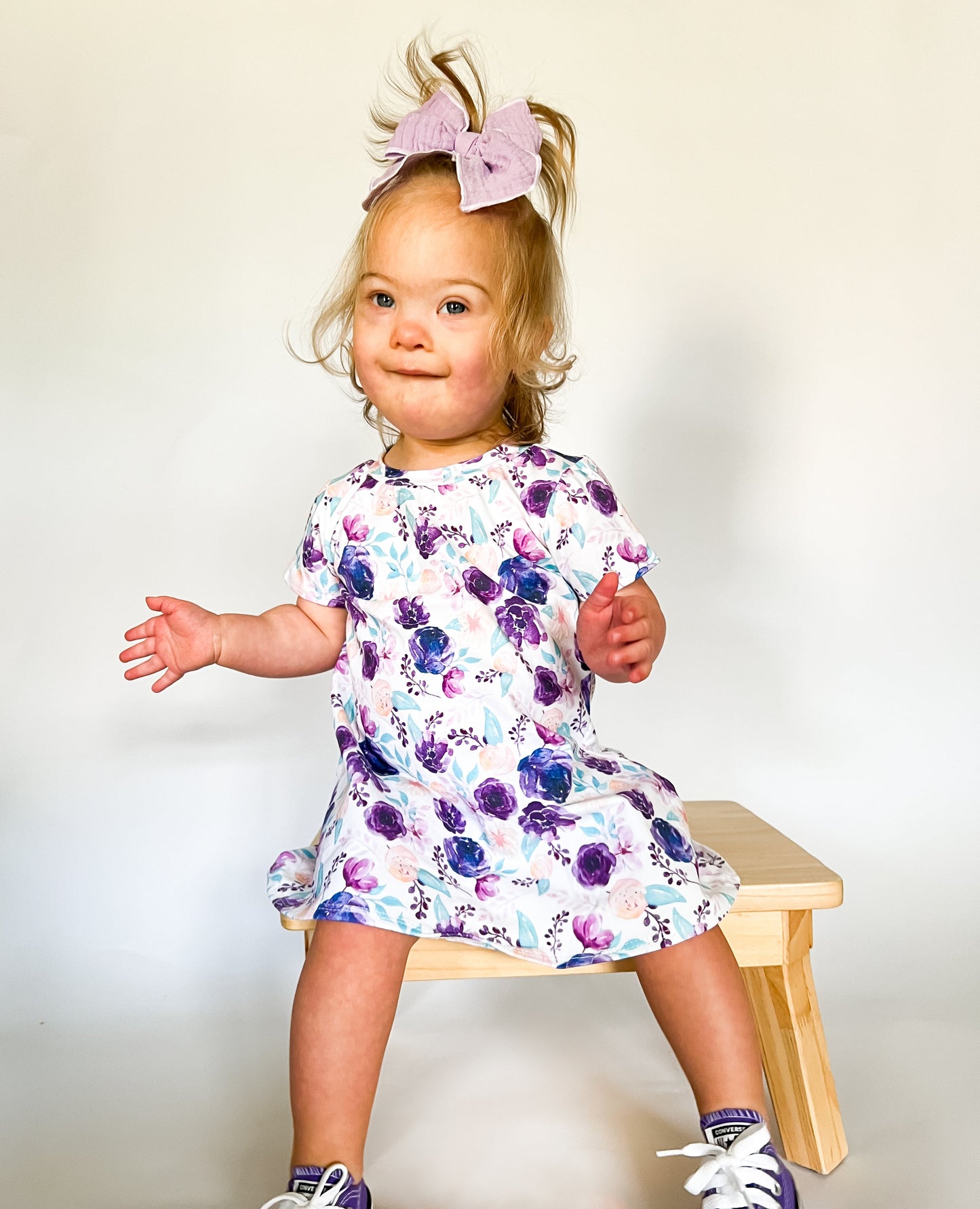 Purple floral Dress