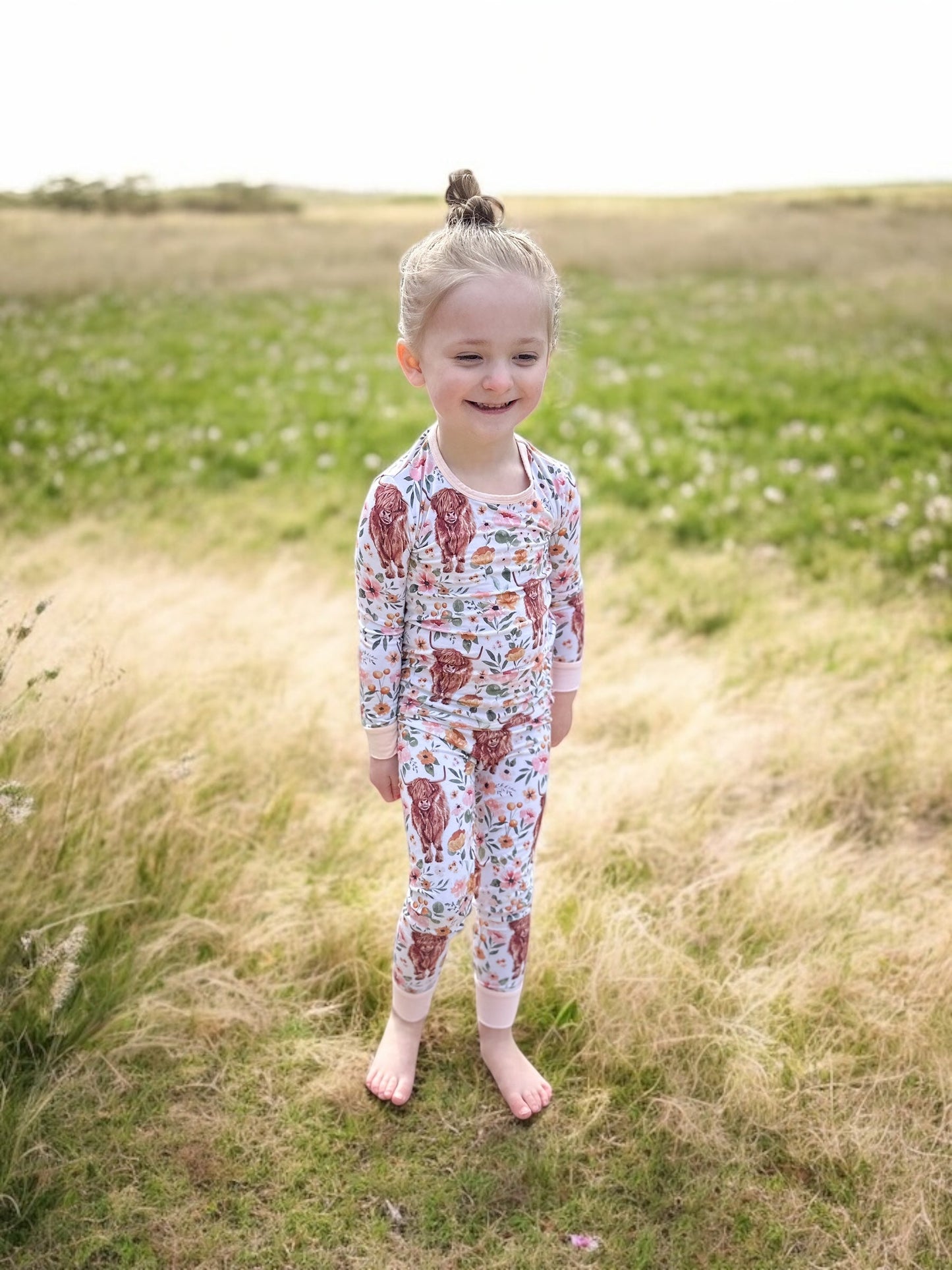 Highland Cow Bamboo Toddler Set