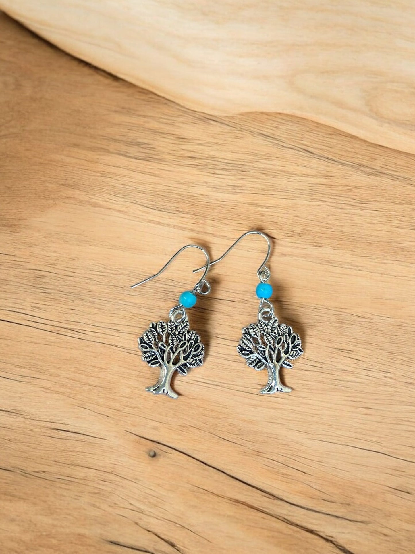 Western Mini Tree Silver Earrings