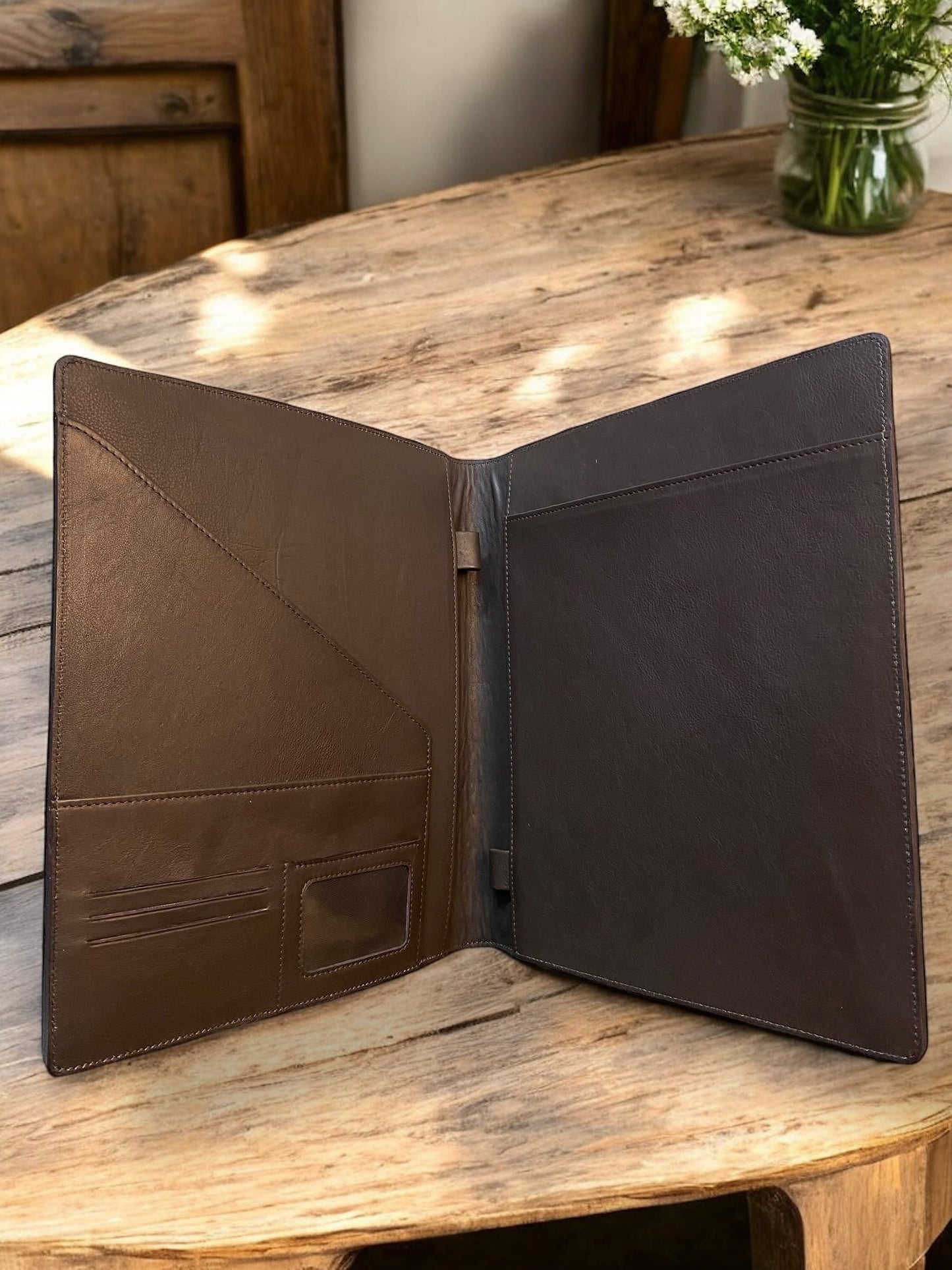 All Tooled Leather Floral Planner