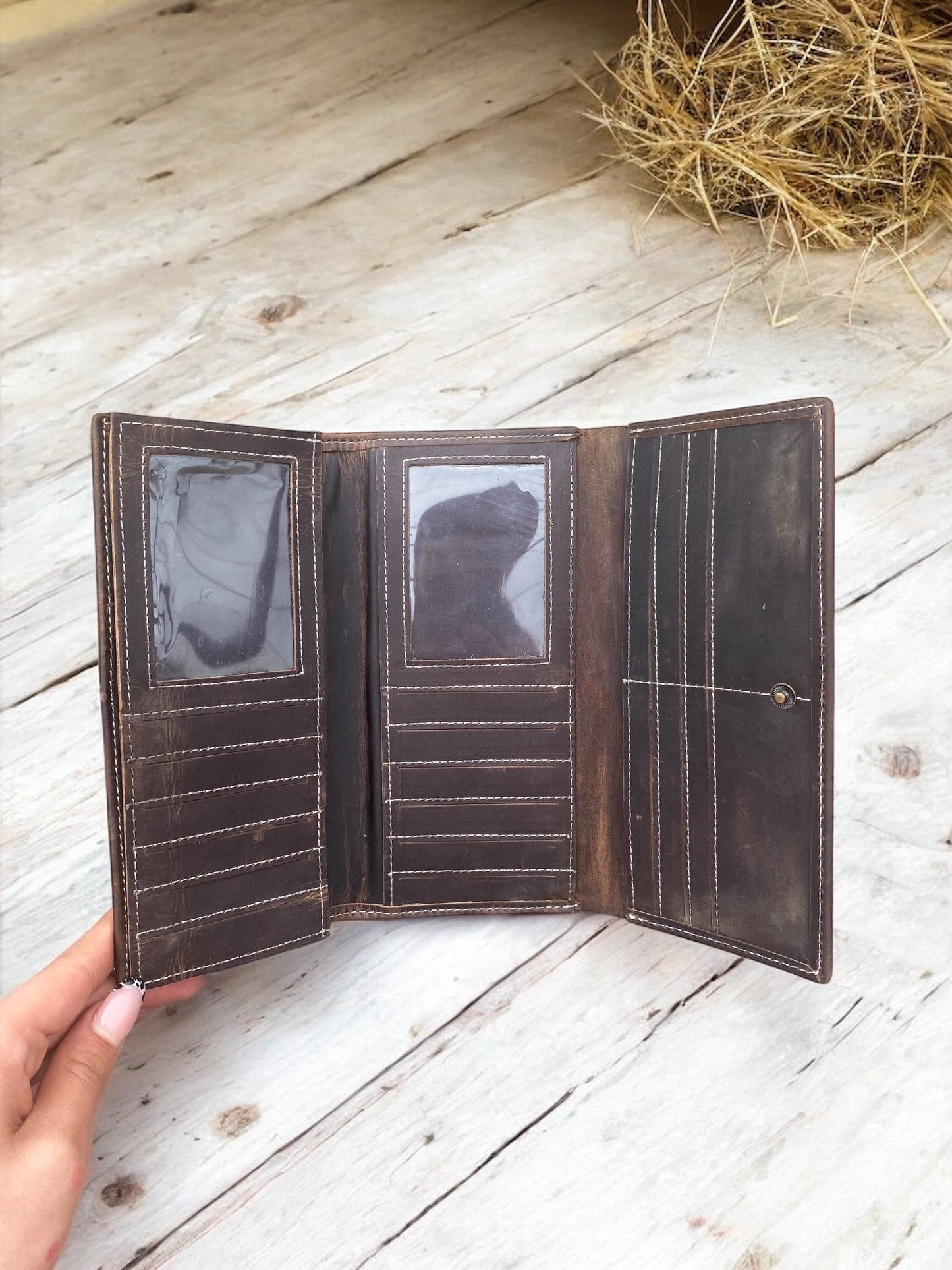 Bucking Horse Rustic Leather Wallet