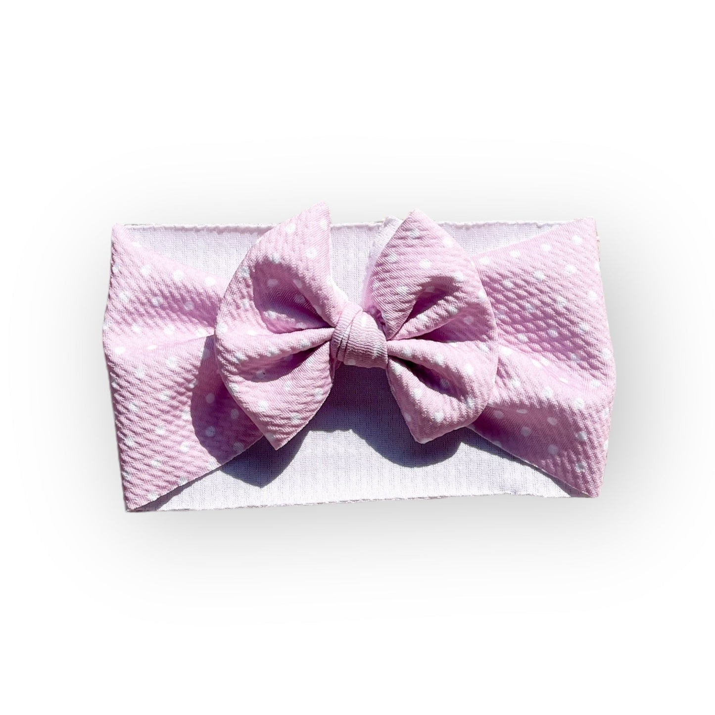 Purple Polka Dot Headwrap Bow