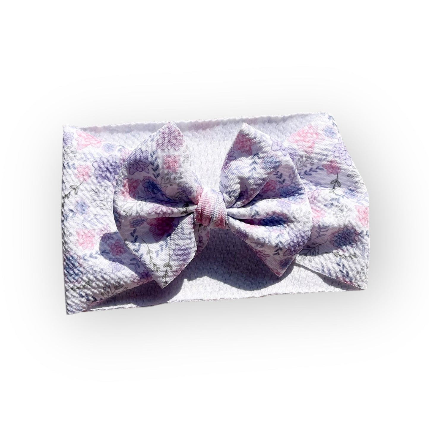 Purple Succulents Headwrap Bow
