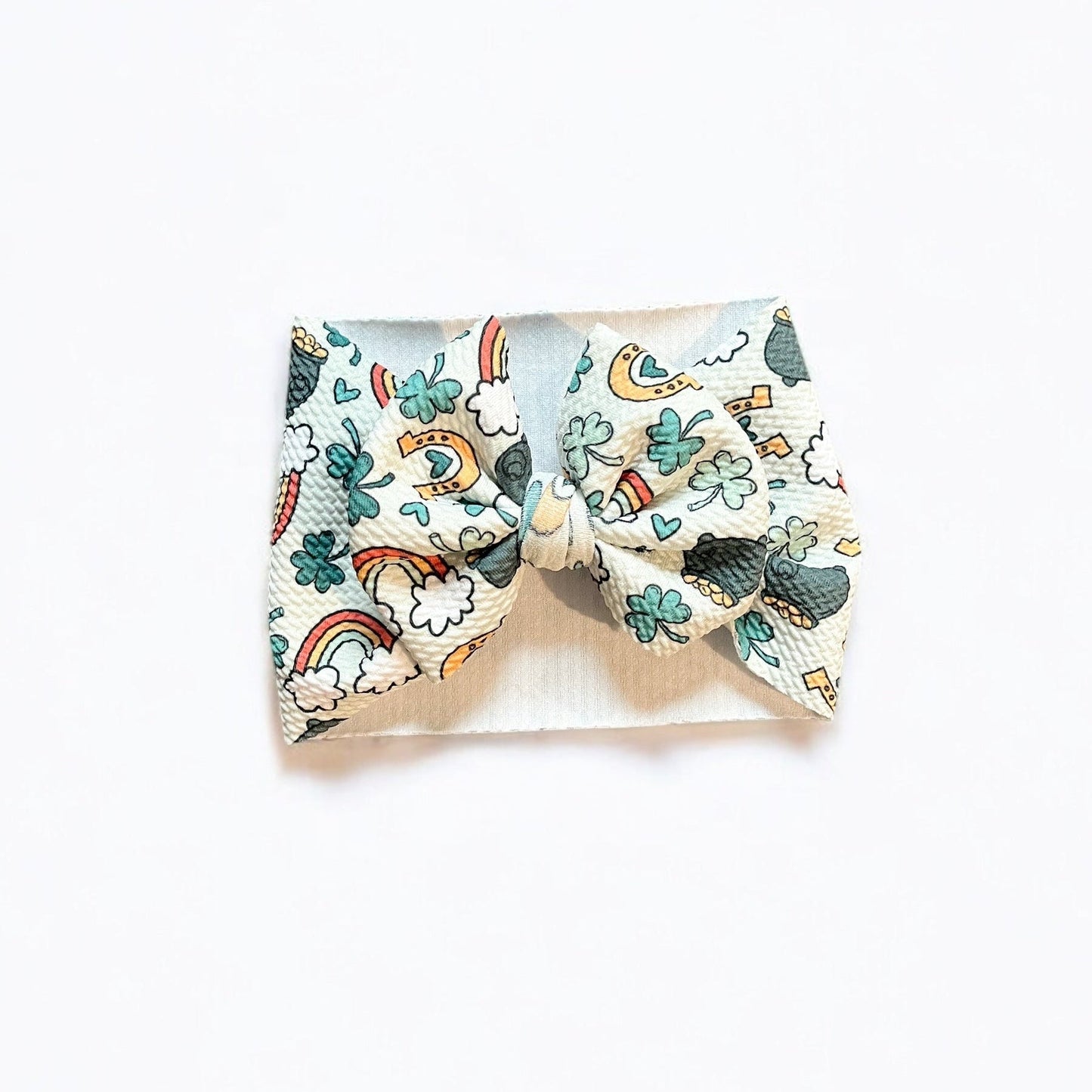 Pot of Gold St Patricks Day Headwrap Bow