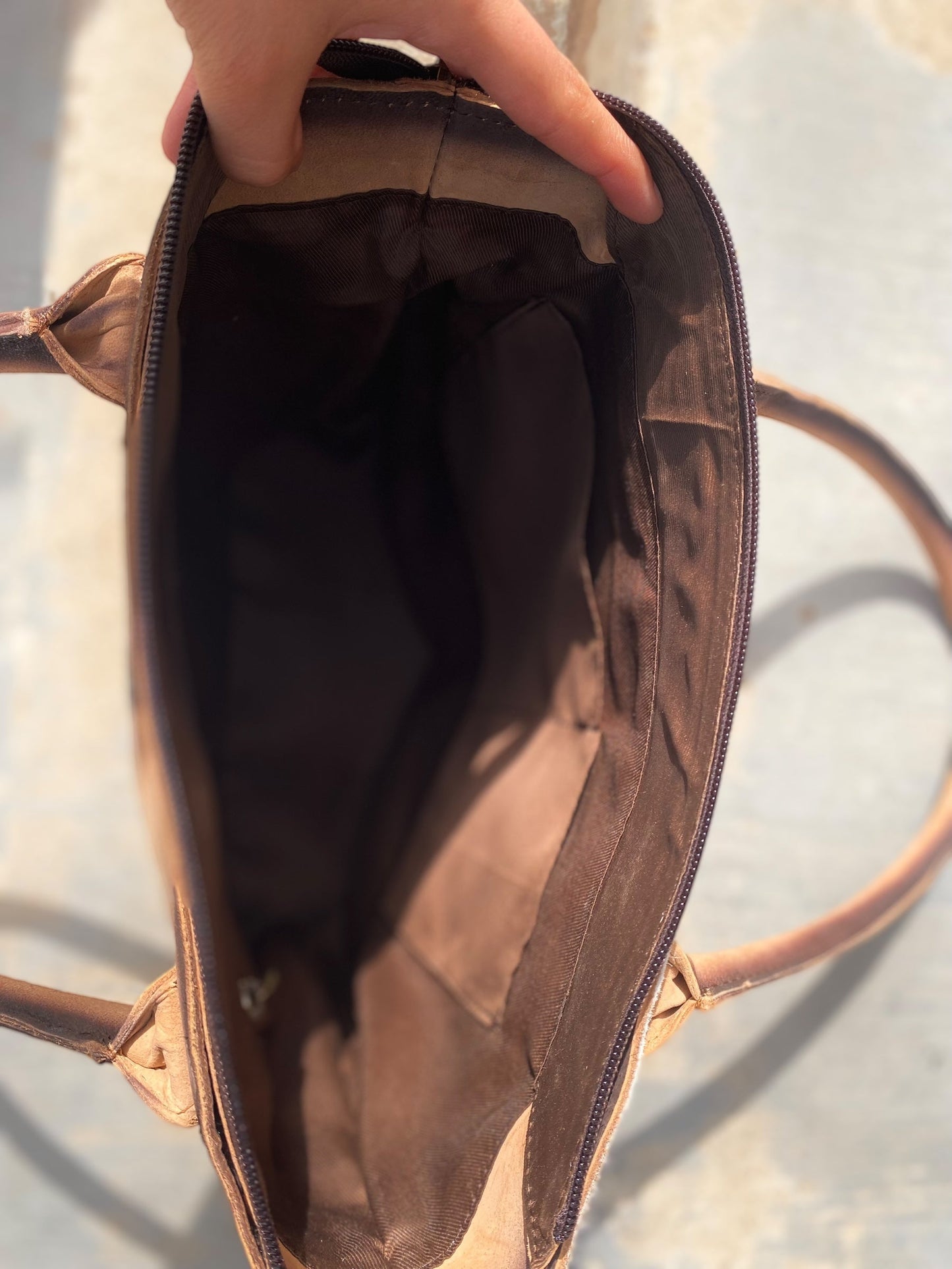 All Burn Leather Tote Bag