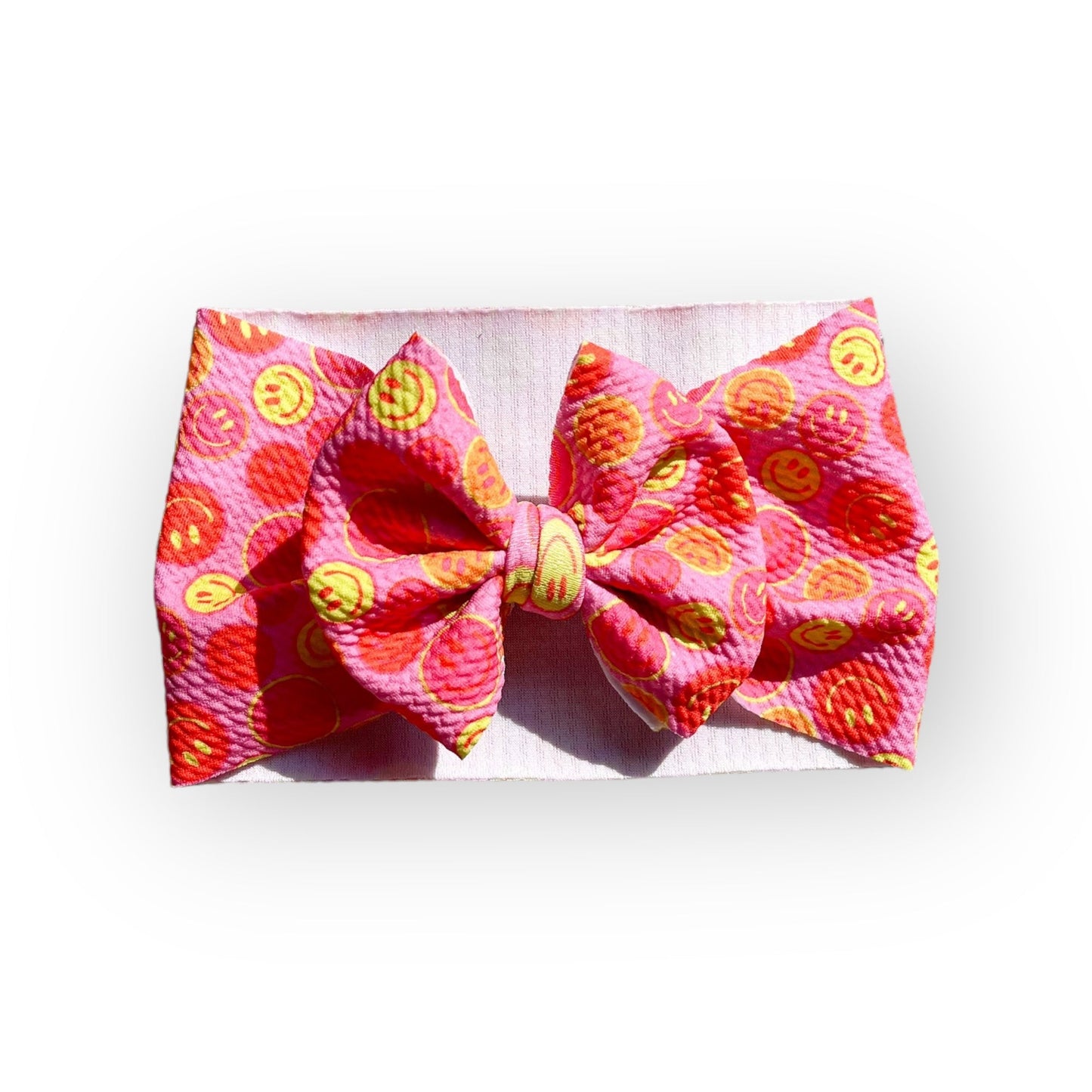 Neon Smiles Headwrap Bow