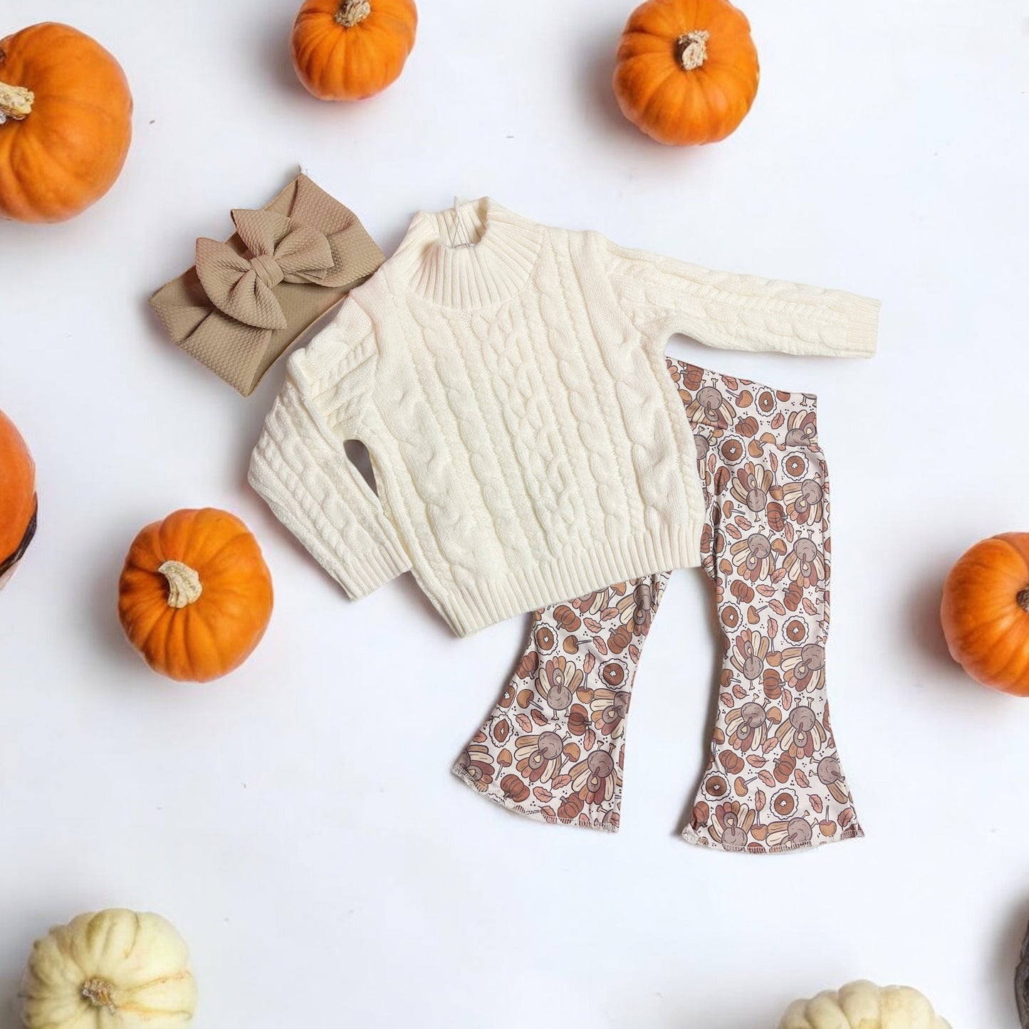 Turkey Thanksgiving Bell Bottoms