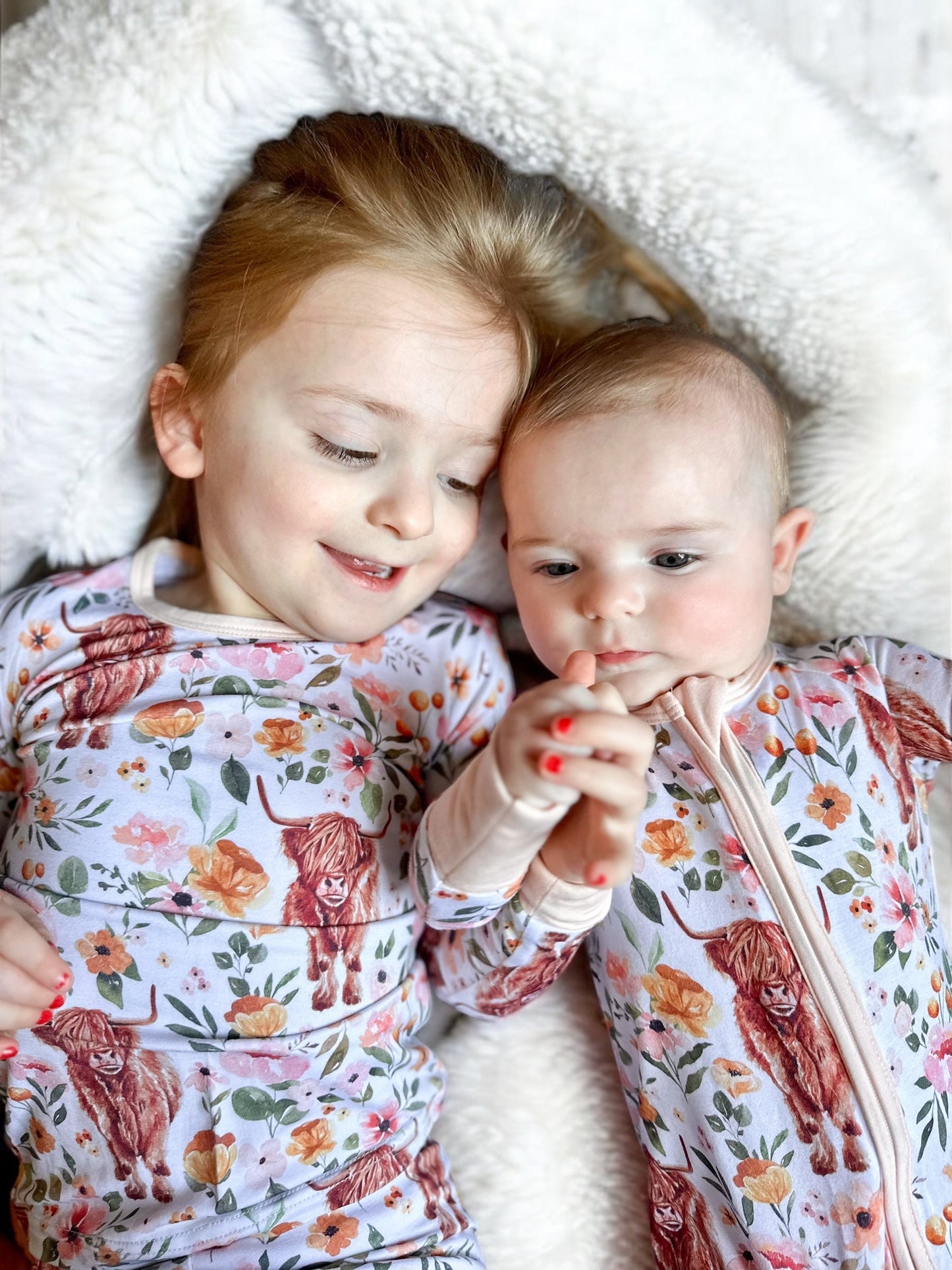 Highland Cow Bamboo Toddler Set