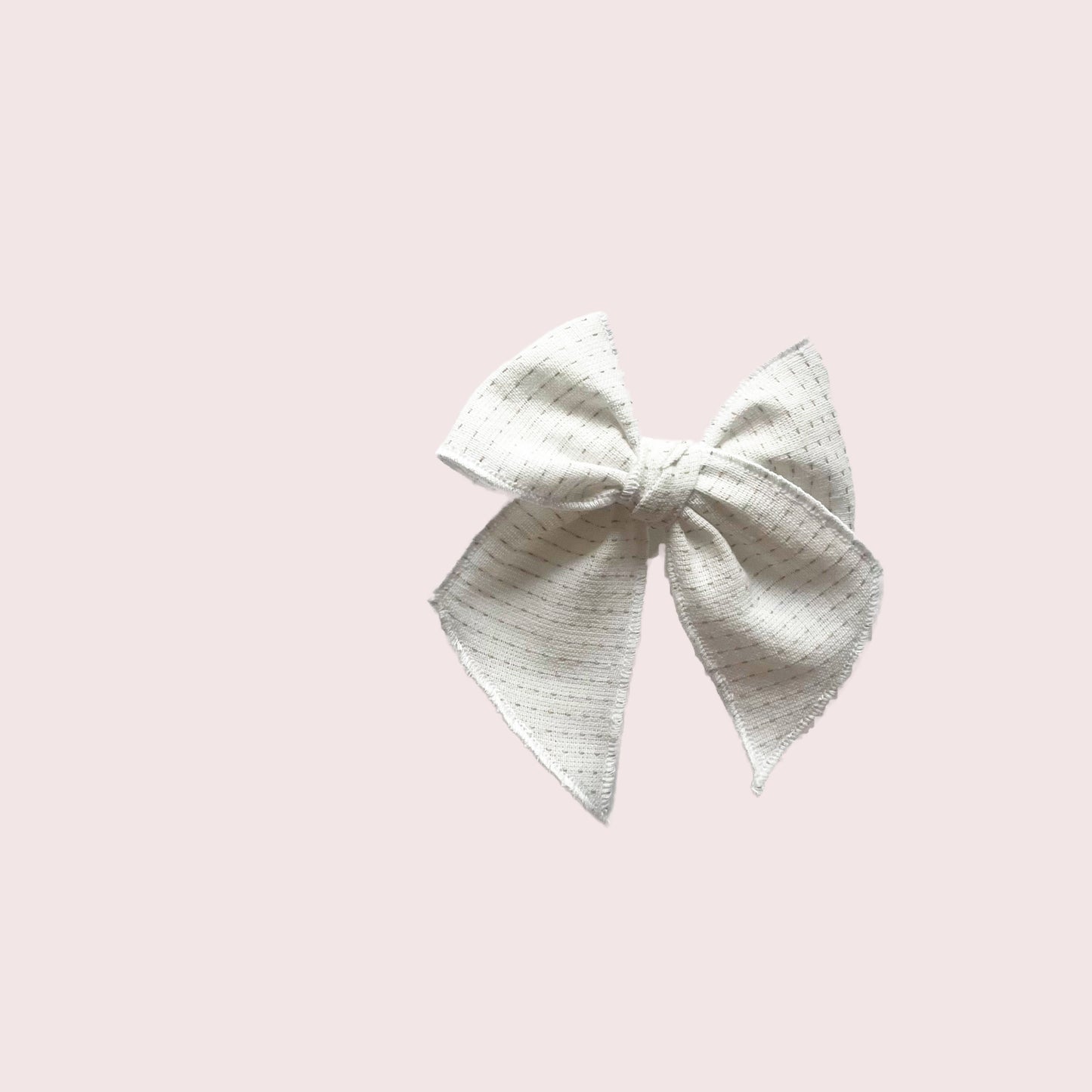 White with Gold Dashes Elle Bow