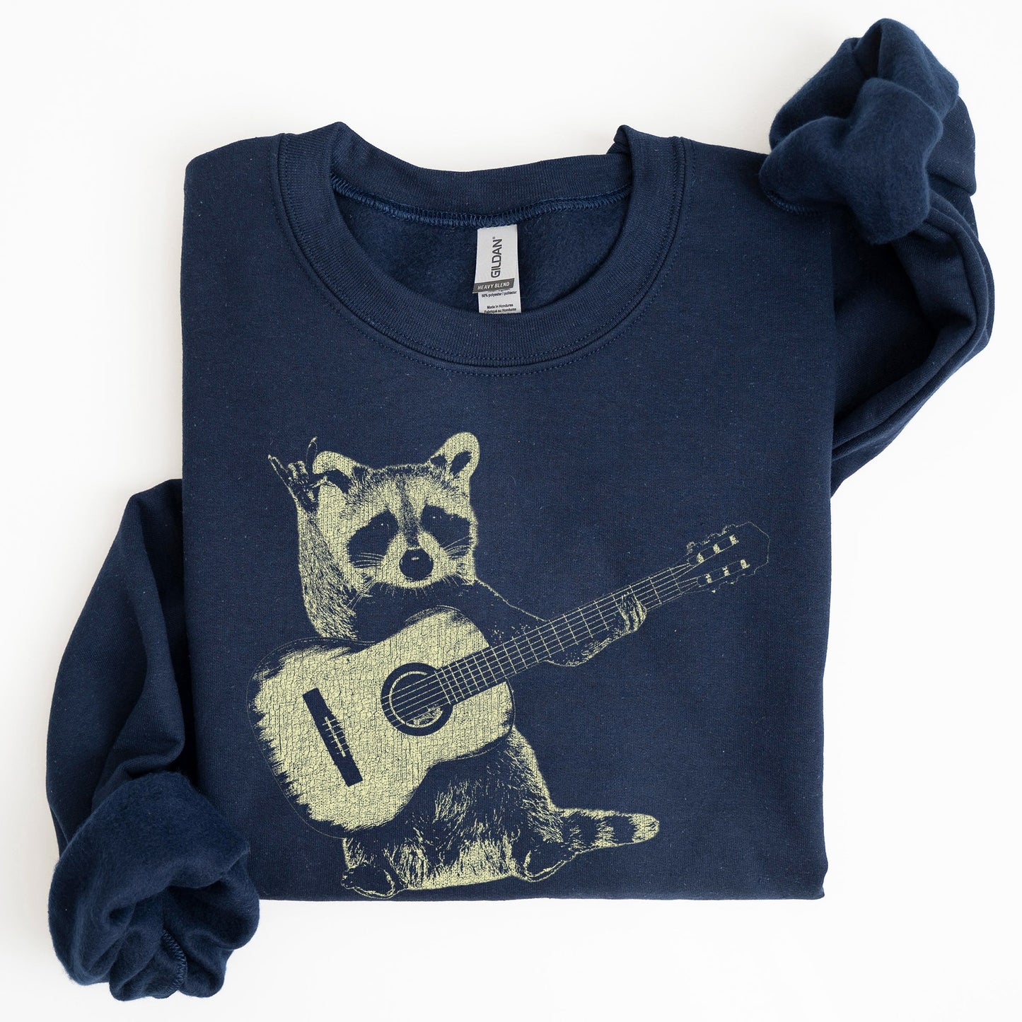 Raccoon Playing A Guitar, Funny Animals Sweatshirt