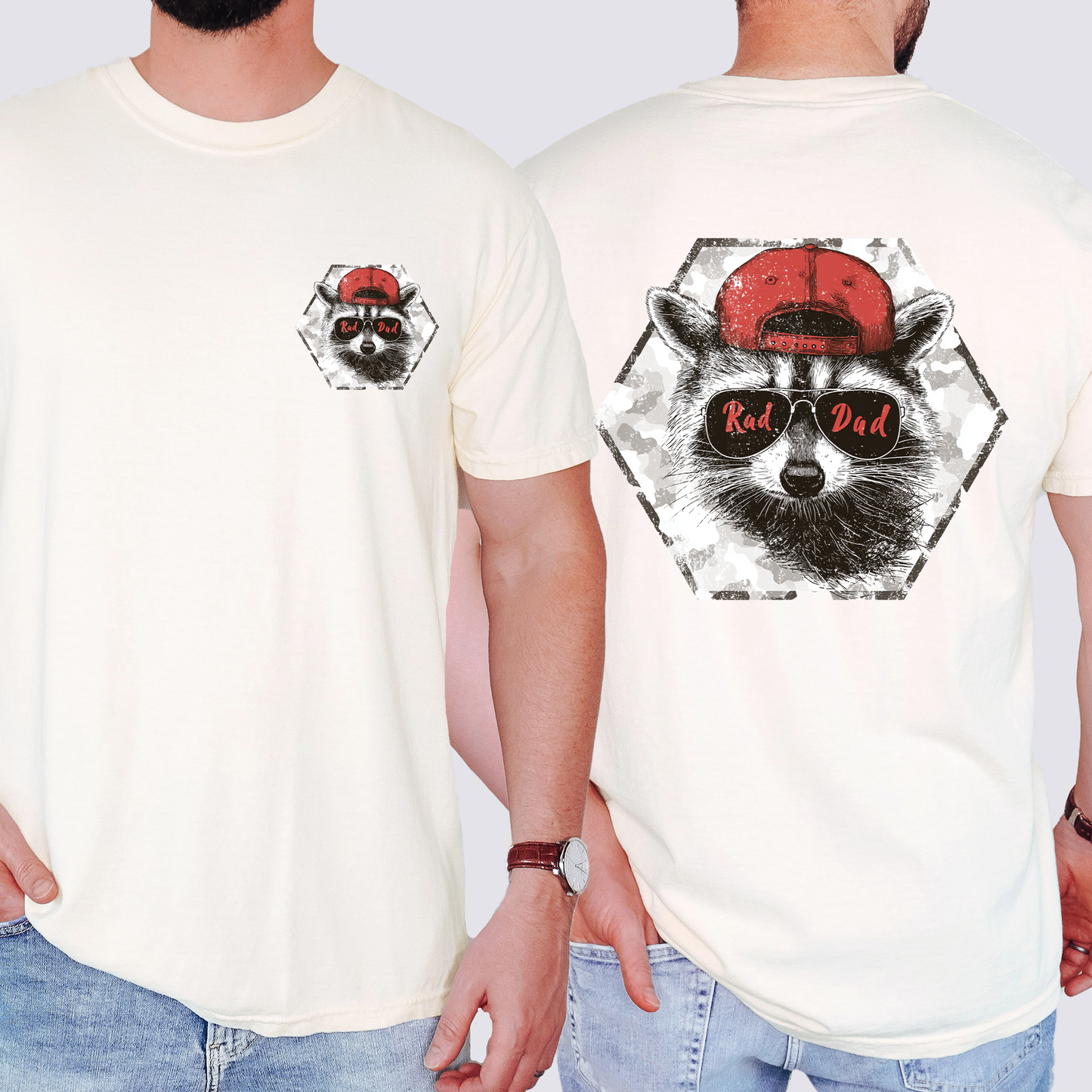 Rad Dad, Raccoon, Father's Day, Husband, Guy Gift, Brother, Comfort Colors T-Shirt