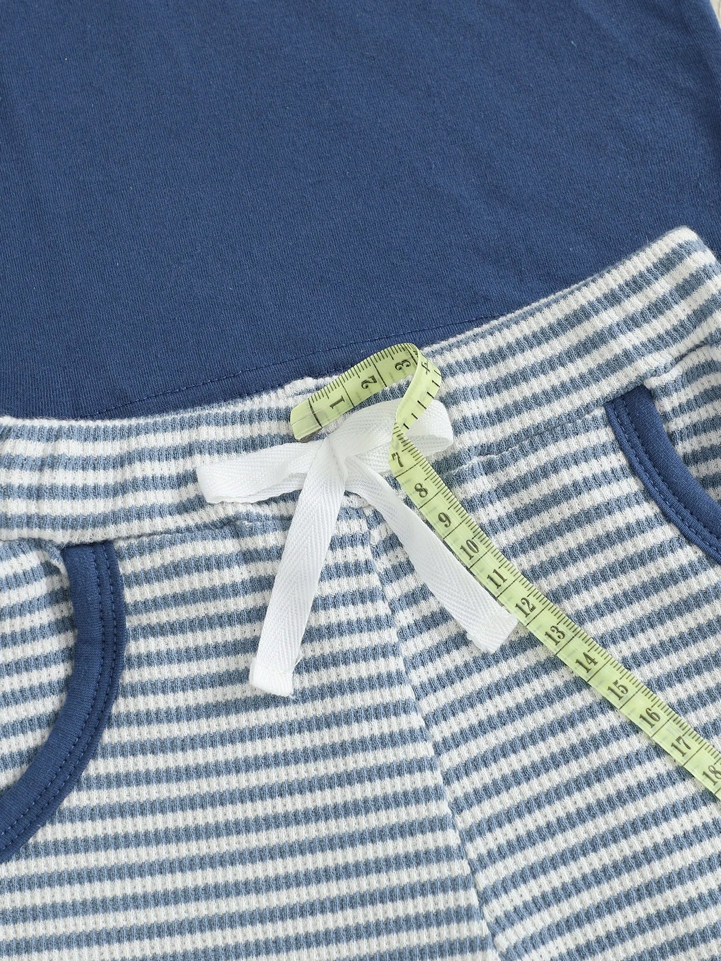 Baby Toddler Boys 2Pcs Outfit Car Embroidery Long Sleeve Top and Stripe Long Pants Clothes Set