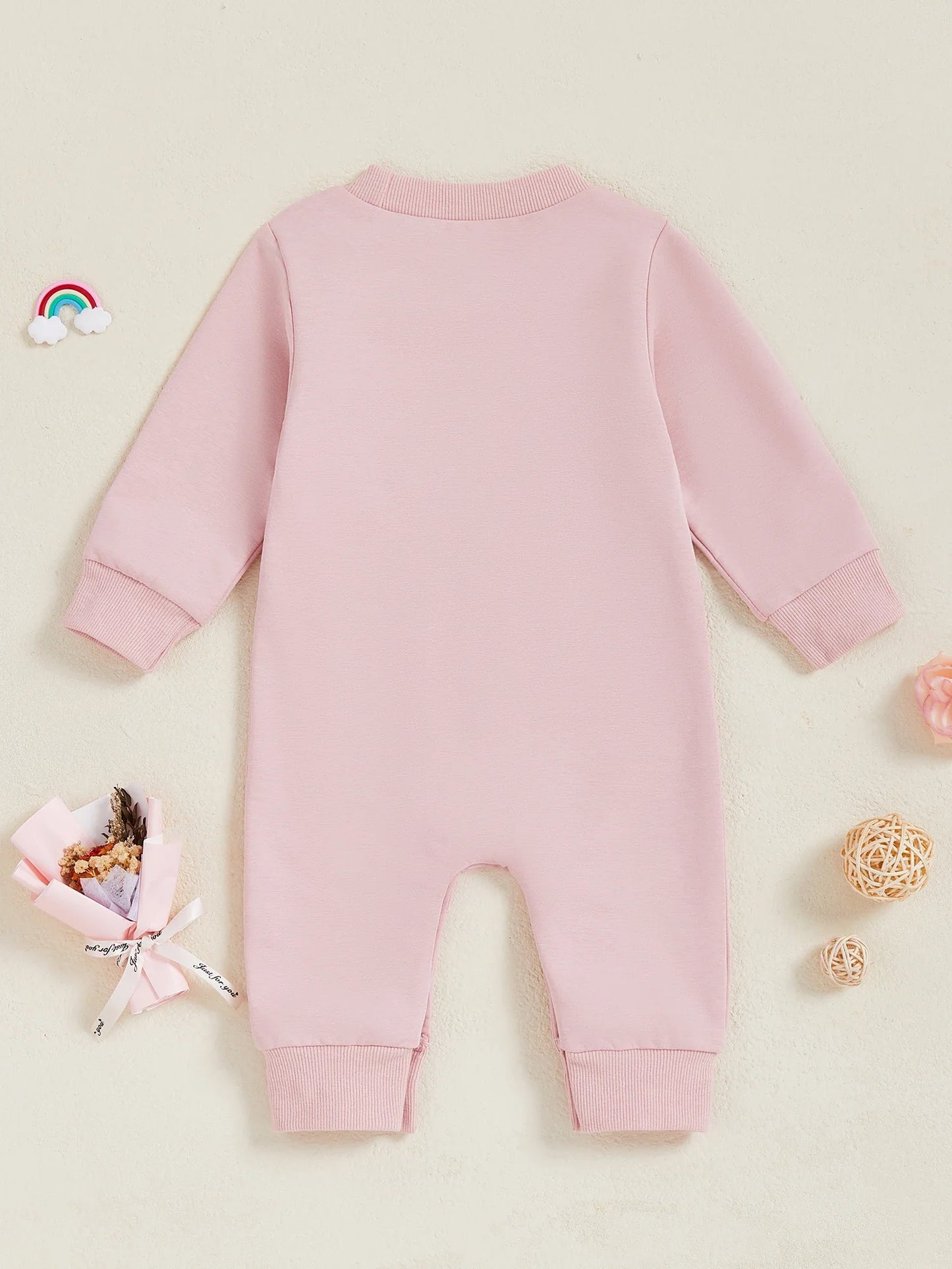 Baby Girl Lil Sis Romper Heart Letter Print Crewneck Long Sleeve Bodysuit Cute Winter Fall Clothes