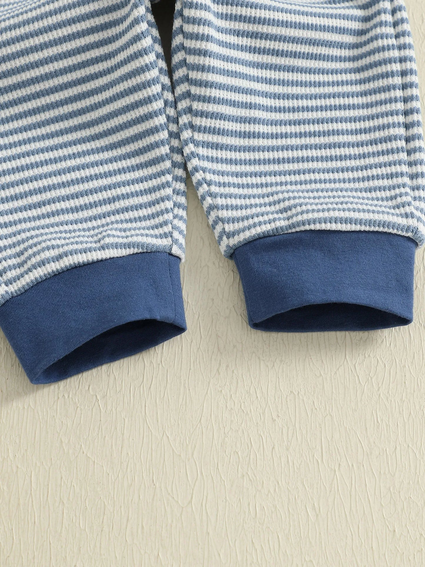 Baby Toddler Boys 2Pcs Outfit Car Embroidery Long Sleeve Top and Stripe Long Pants Clothes Set