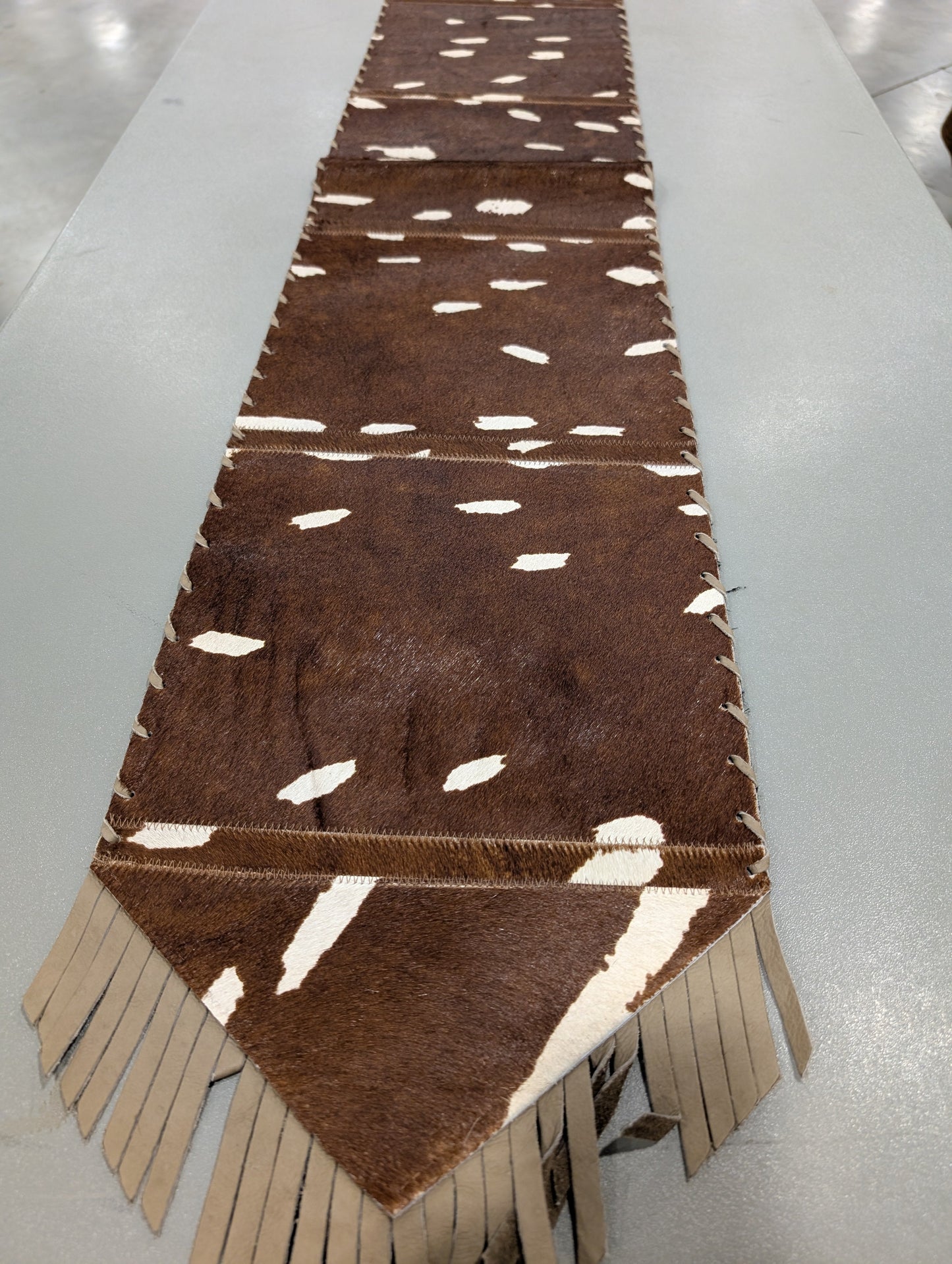 Genuine Axis Deer Hide Table Runner