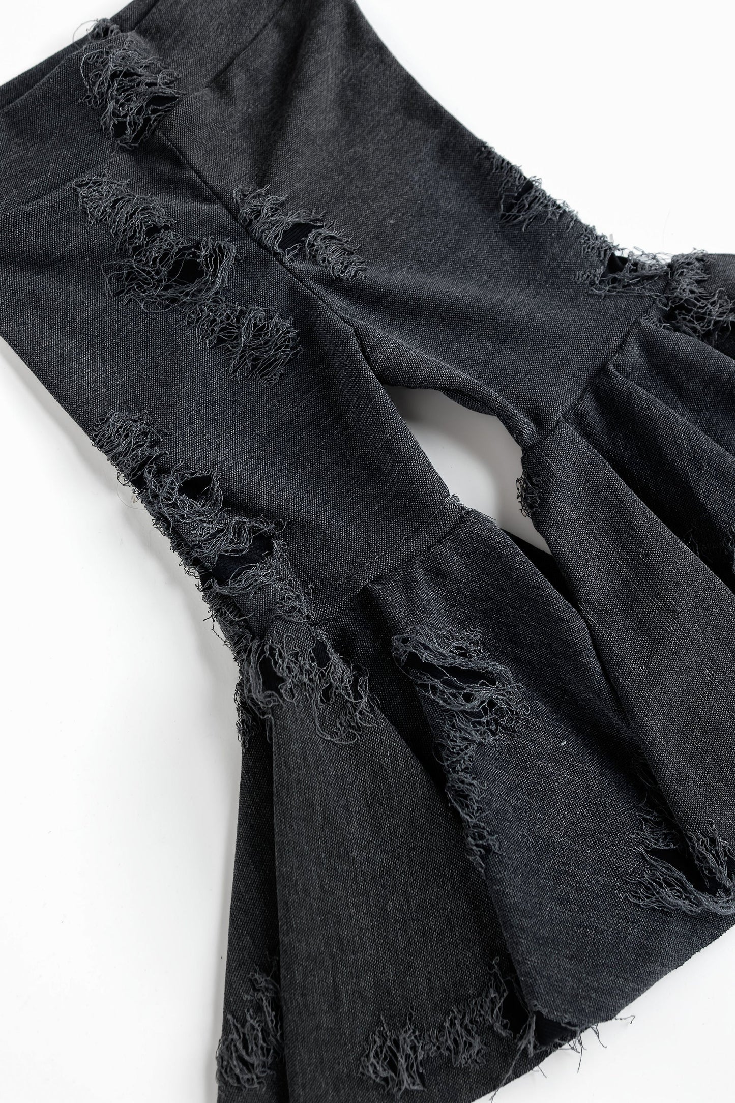 Distressed Denim Inspired Baby Bell Bottoms
