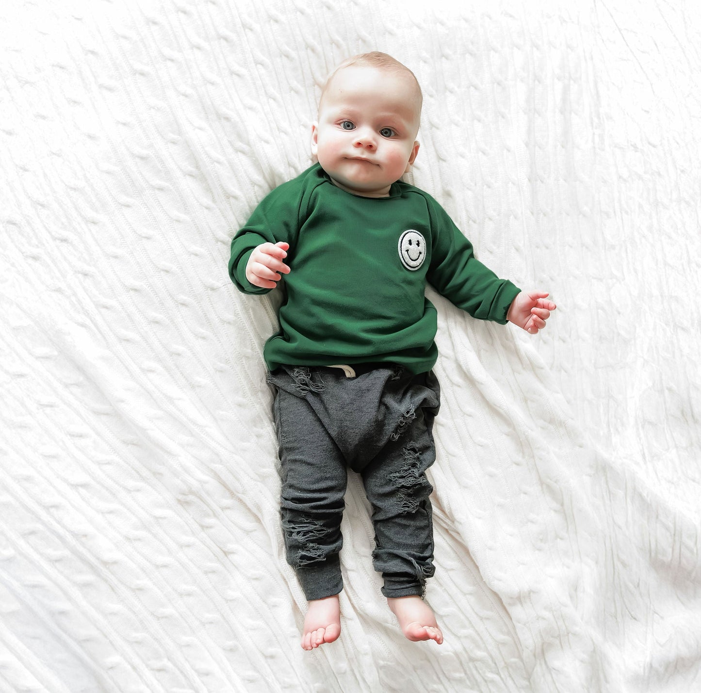 Distressed Denim Inspired Baby Joggers