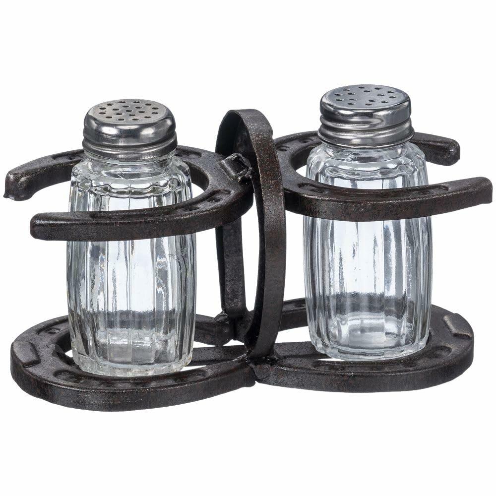 Tough 1 Gift Corral Salt and Pepper Shaker Set – Horseshoe Western Kitchen Decor