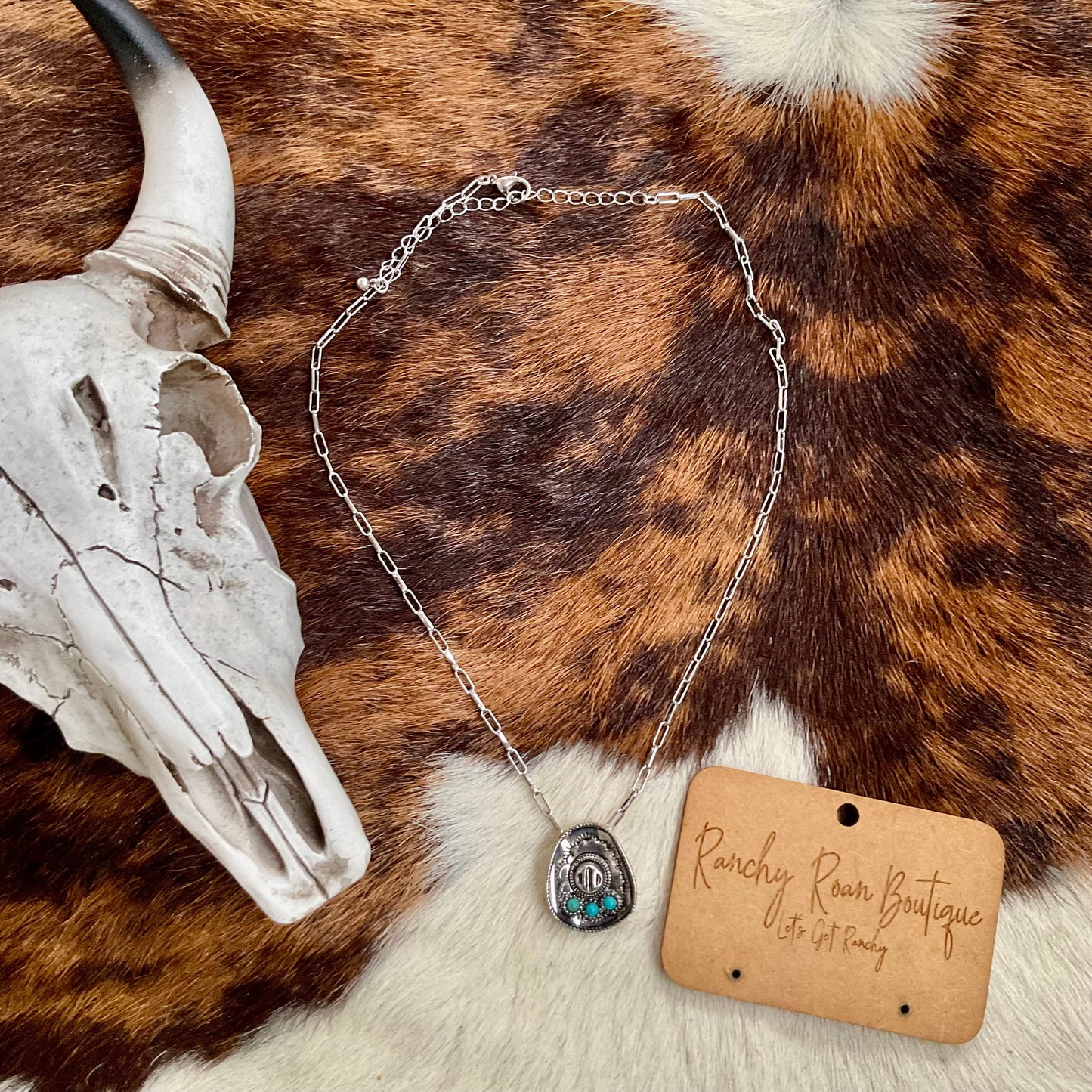 Western Cowboy Hat Necklace