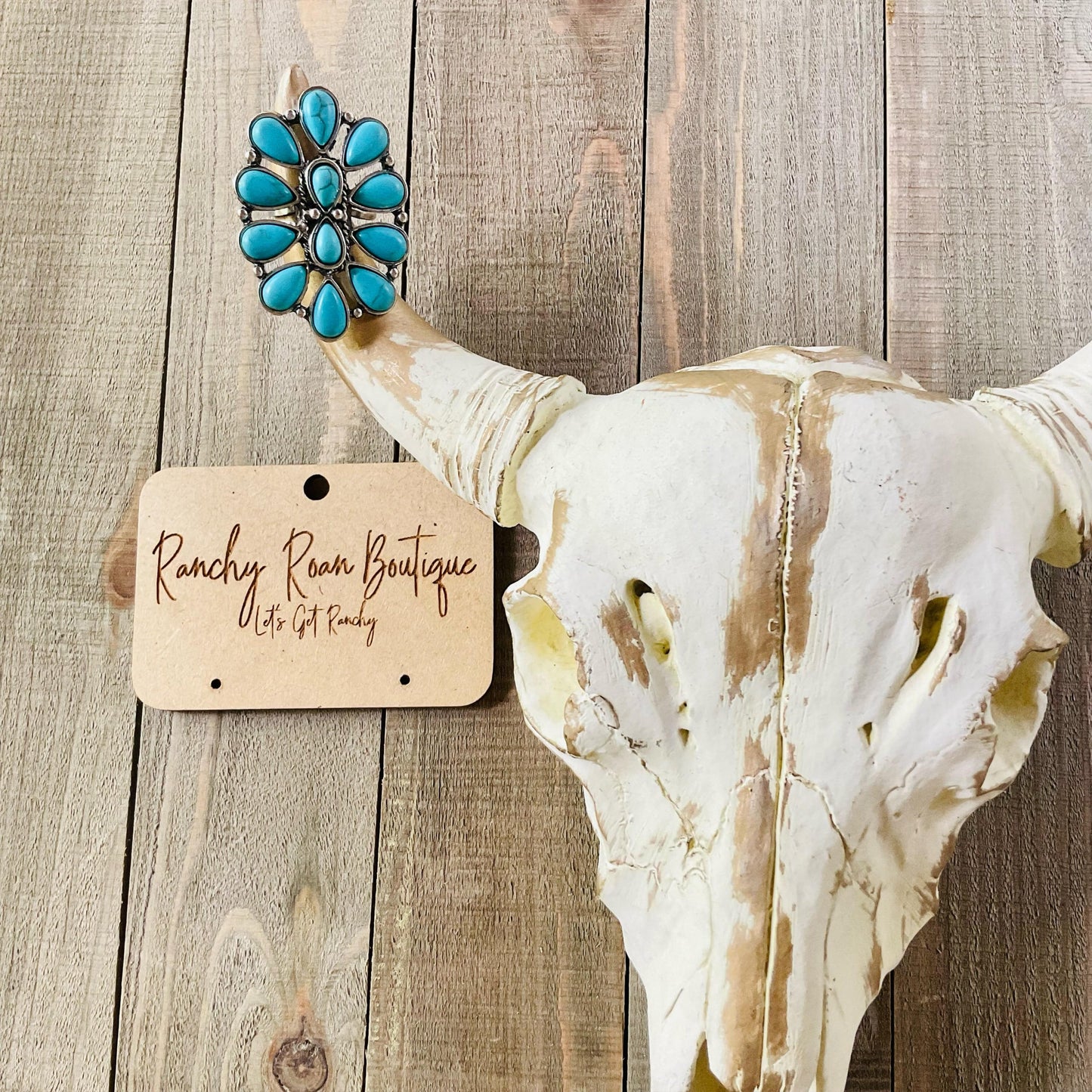 Western Design Turquoise Cuff Ring