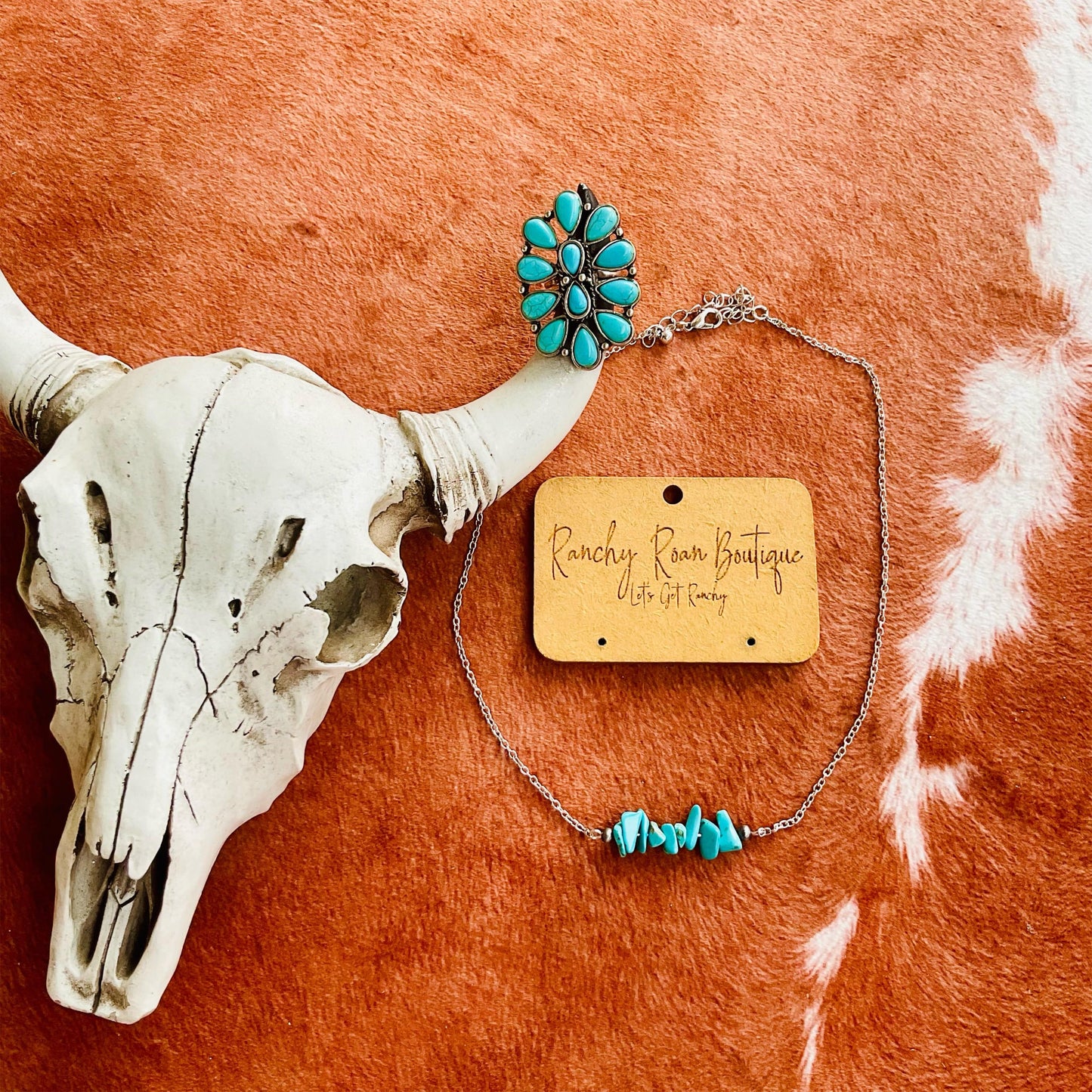 Western Design Turquoise Cuff Ring