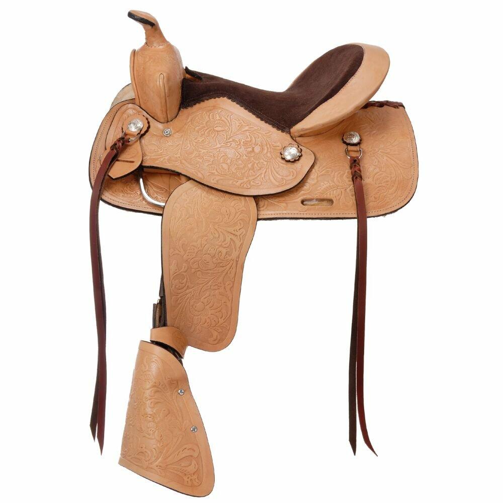 King Series Plainsman Pony Saddle β 12" Seat- Light Oil