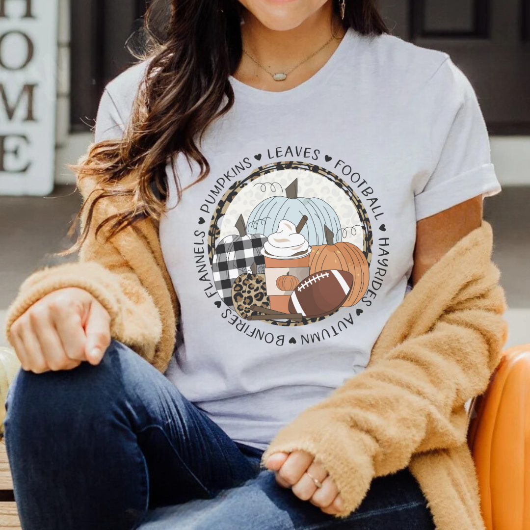 Pumpkin Football Tees