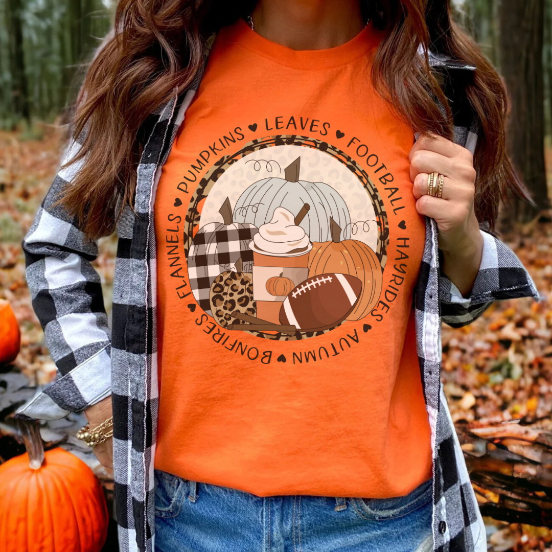 Pumpkin Football Tees