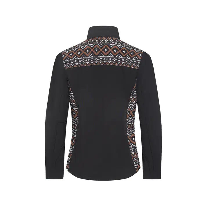 Women's Western Aztec Print Jacket Black/Brown