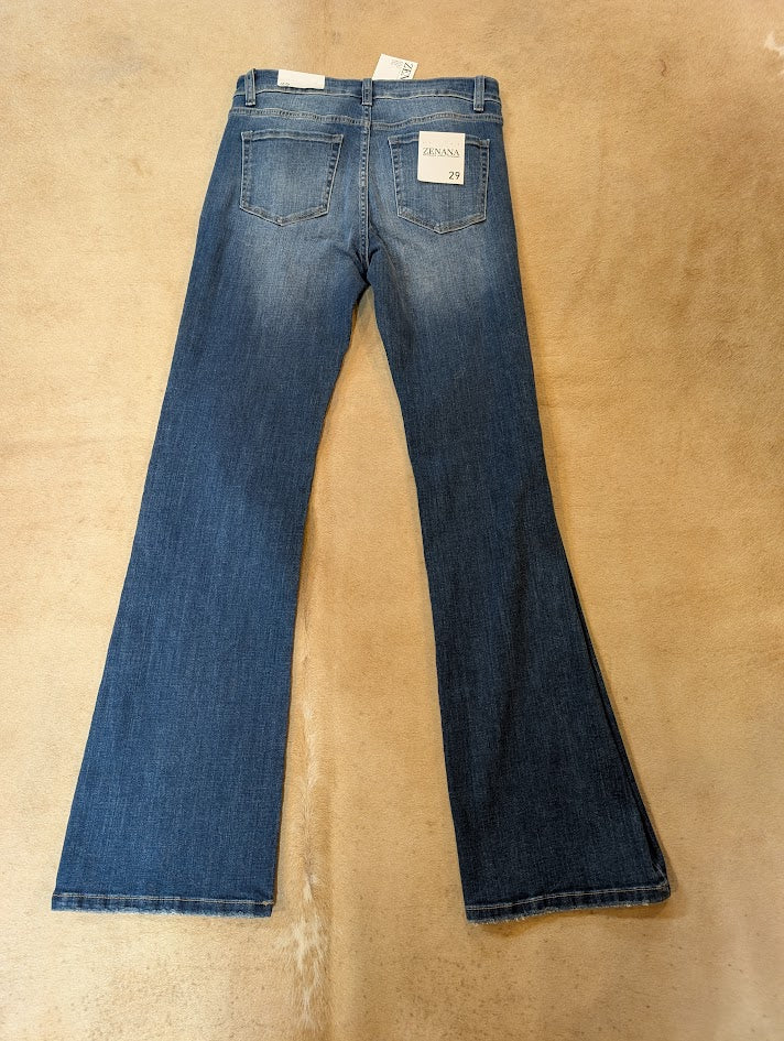 Zenana Day Work Mid-Rise Bootcut Jeans – Medium Wash Stretch Denim -Size 29