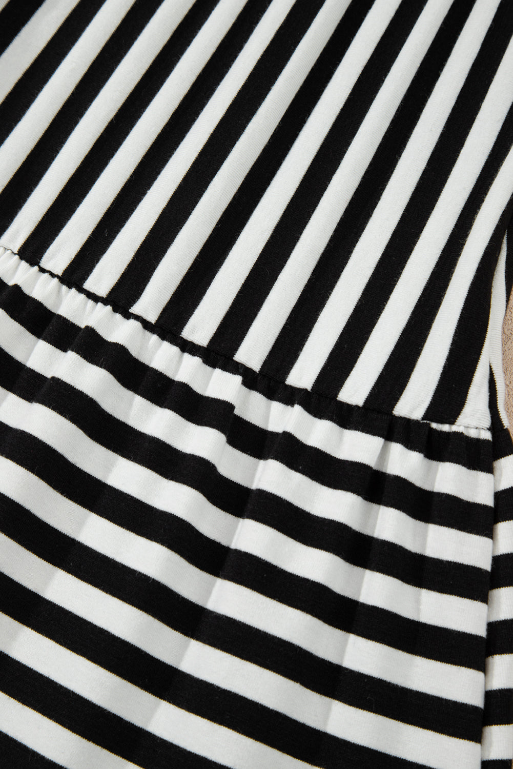 Stripe Sleeveless Tiered Mini Dress