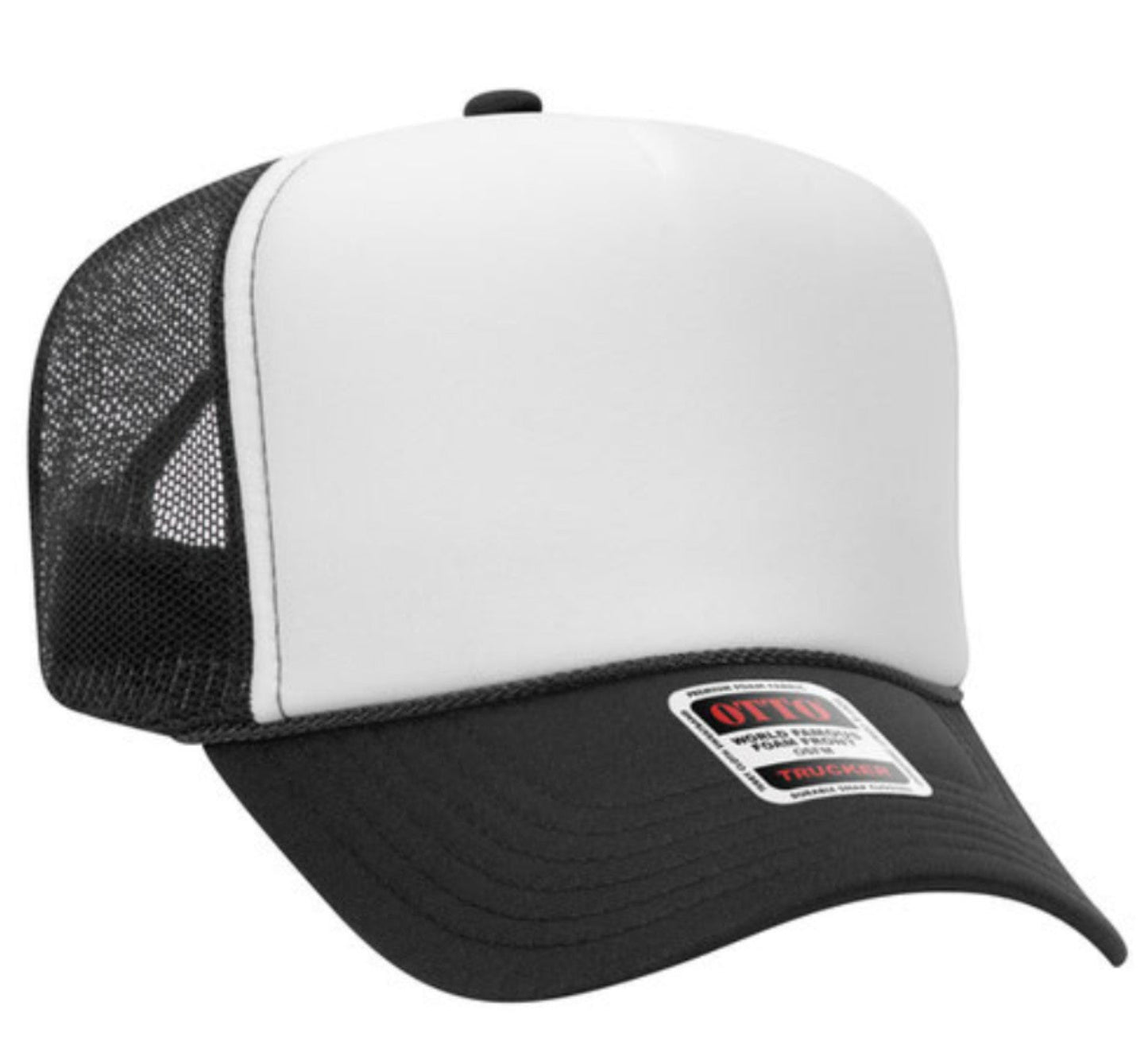 On My Husband's Last Nerve Skeleton Design Adult Otto Foam Trucker Hat