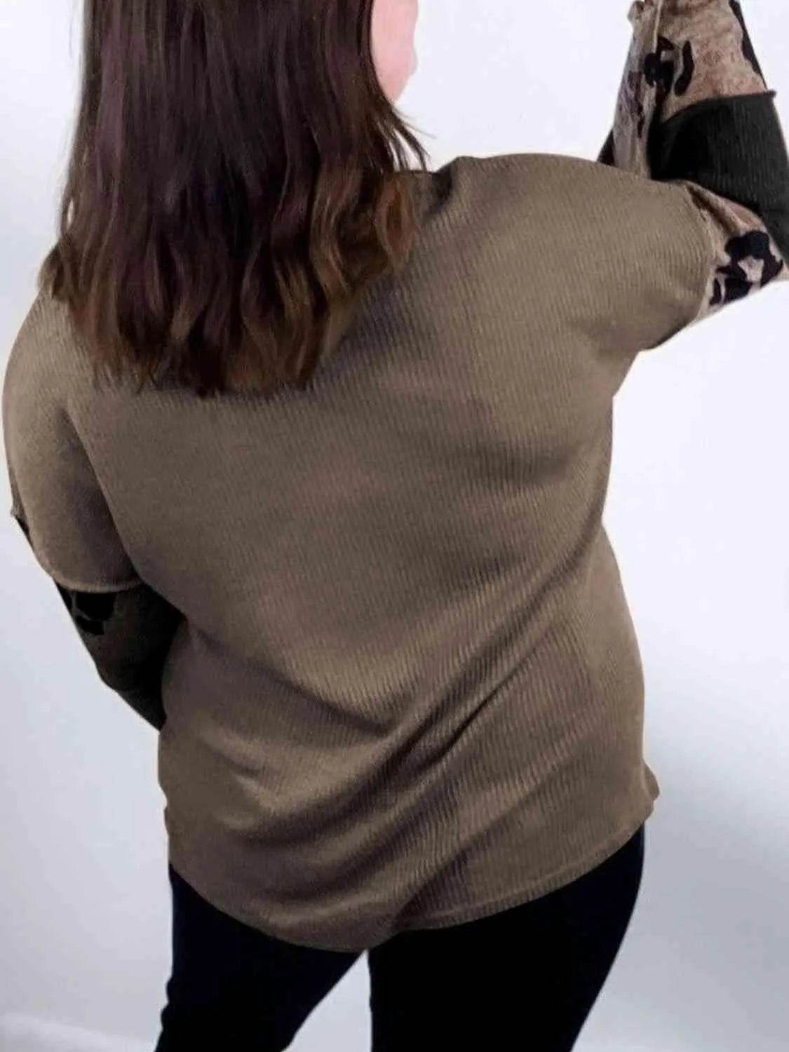 Color Block Leopard V-Neck Blouse | Bold & Trendy – Bona Fide Fashion