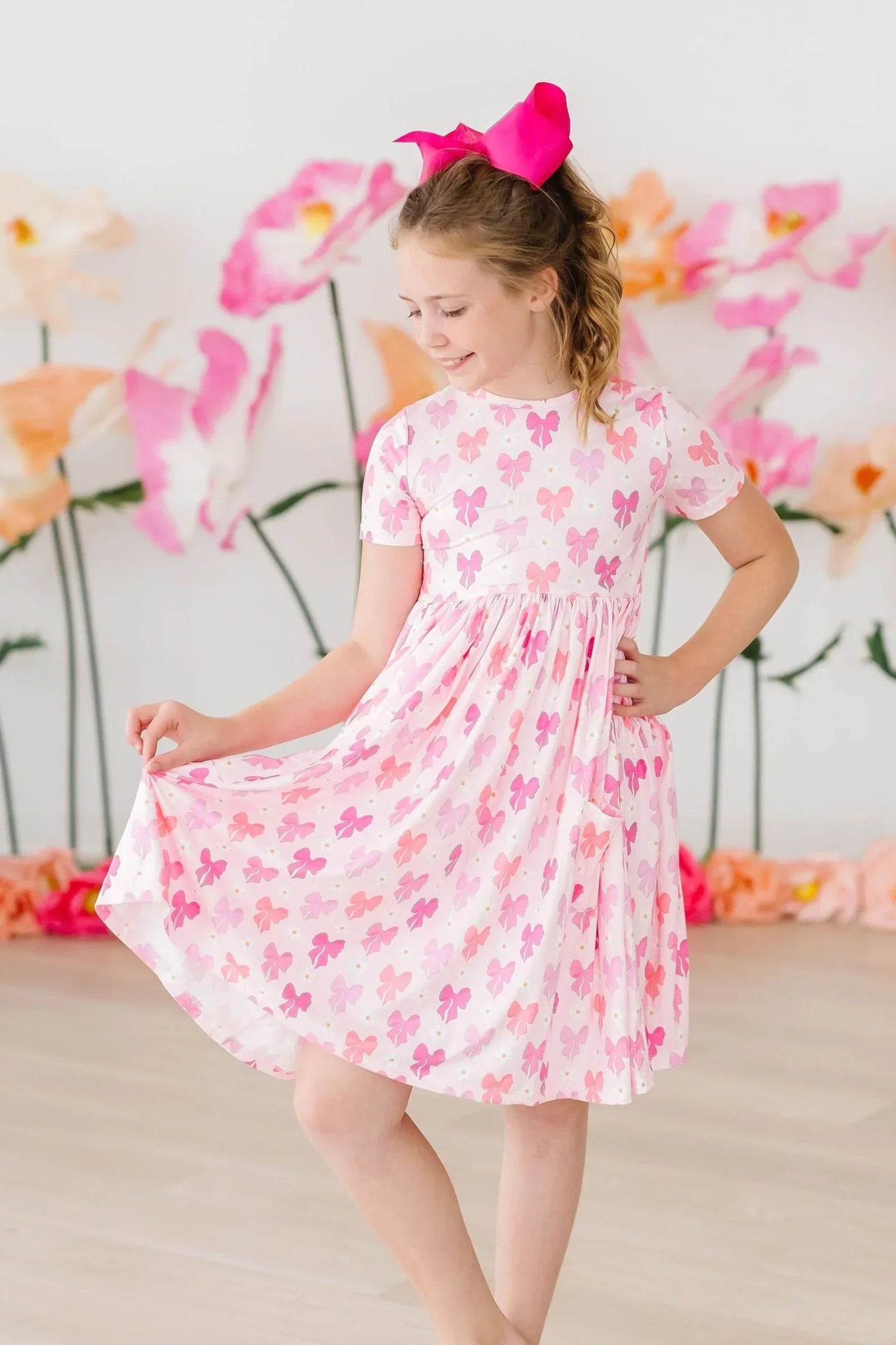 Mila & Rose: Bow Beauty Pocket Twirl Dress