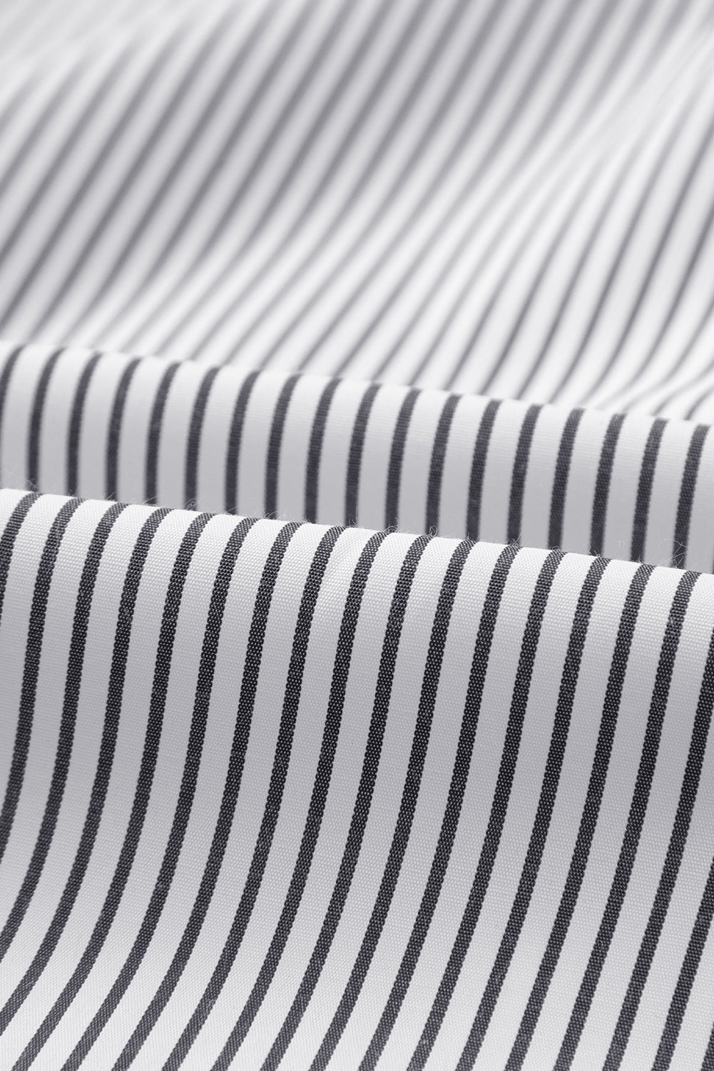 Stripe Smocked Cuff Buttoned Shirt