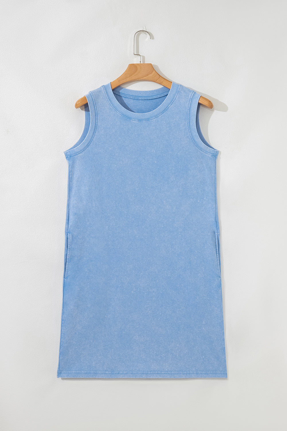 Mineral Wash Sleeveless Mini Dress