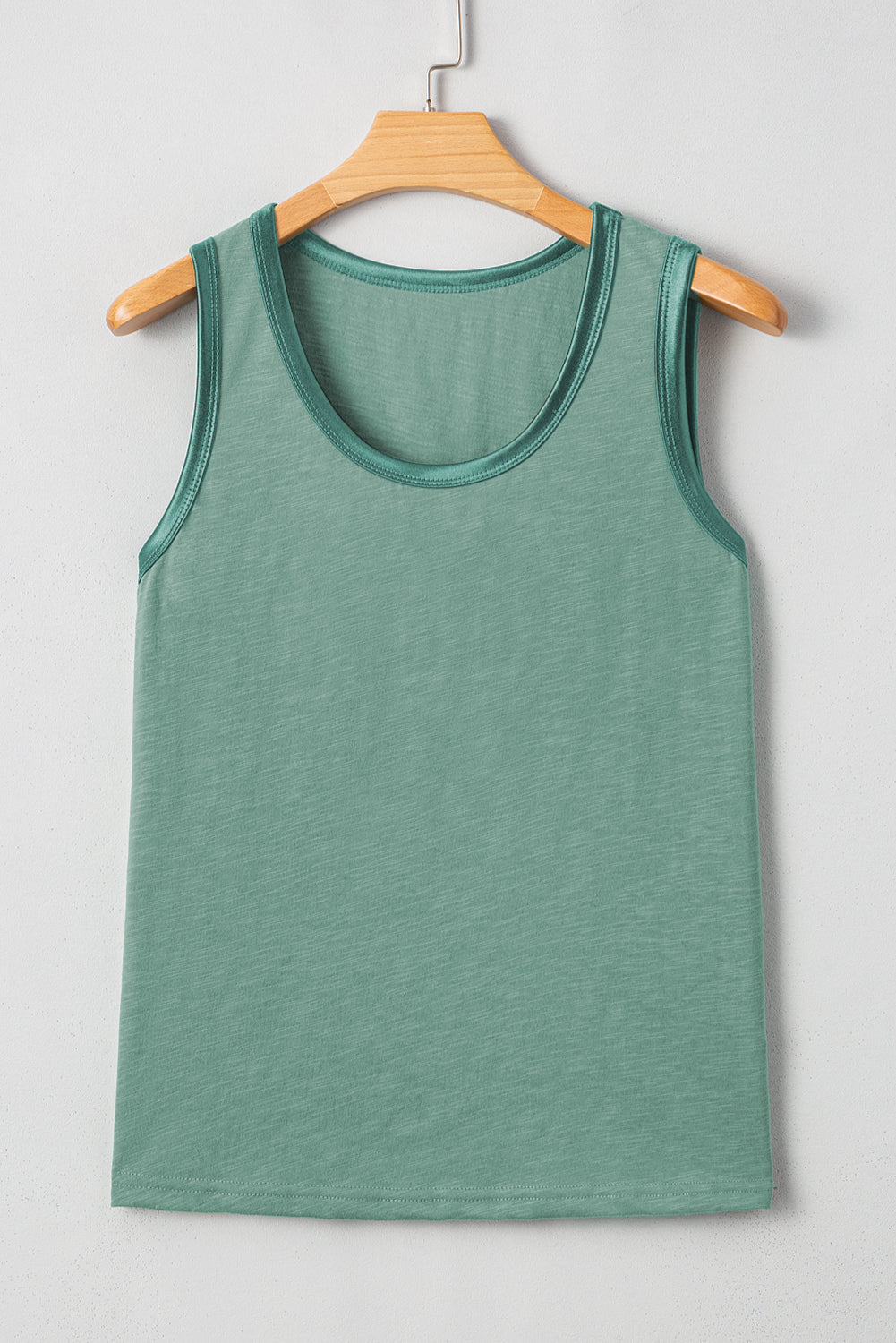 Metallic Contrast Trim Tank Top