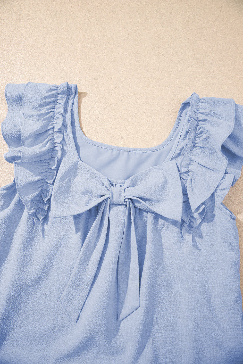 Textured Bow Back Mini Dress