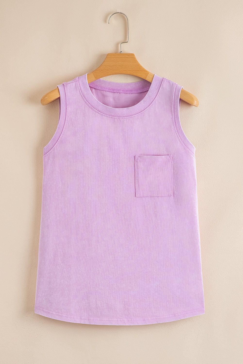 Mineral Wash Chest Pocket Tank Top