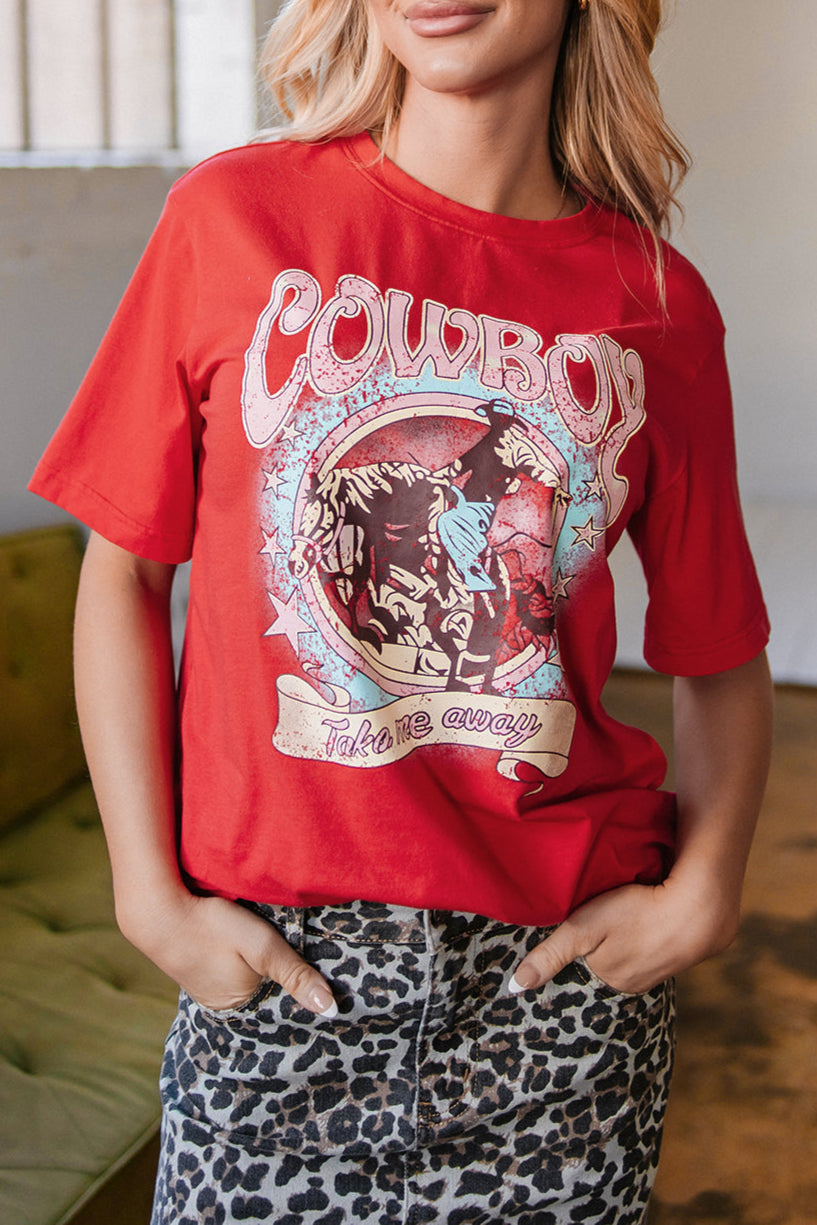 Western Cowboy Short Sleeve Graphic Tee