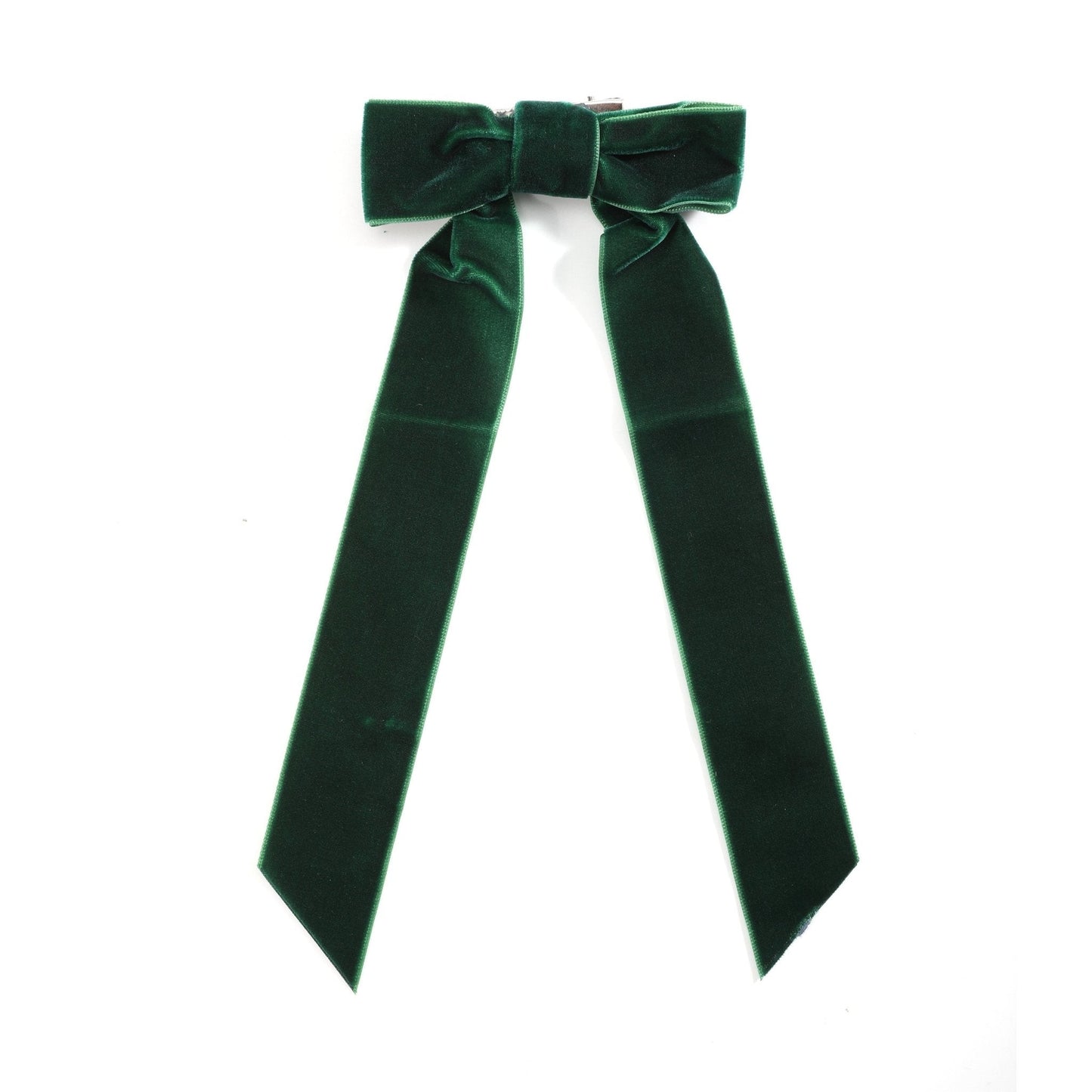 Dark Green Long Tails Hair Bow