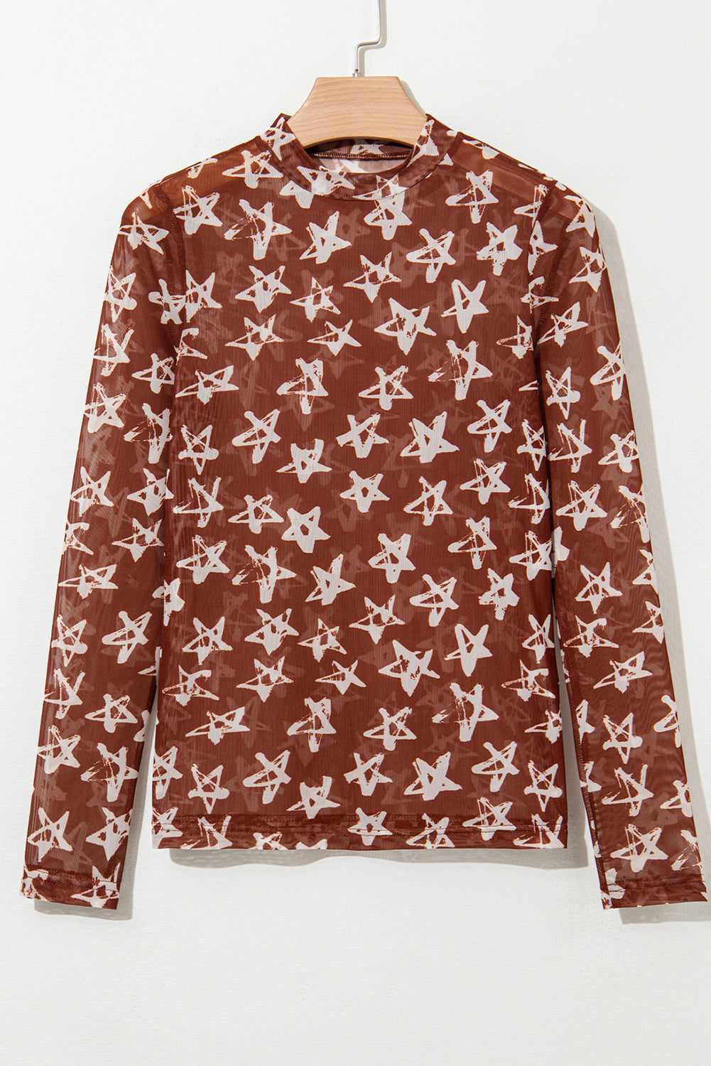 Star Mesh Long Sleeve Top