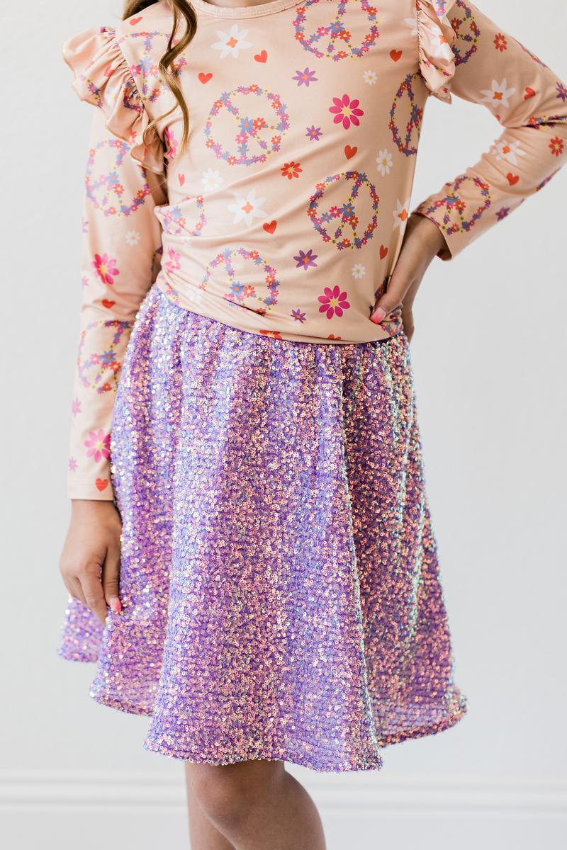SALE Flower Child L/S Ruffle Tee