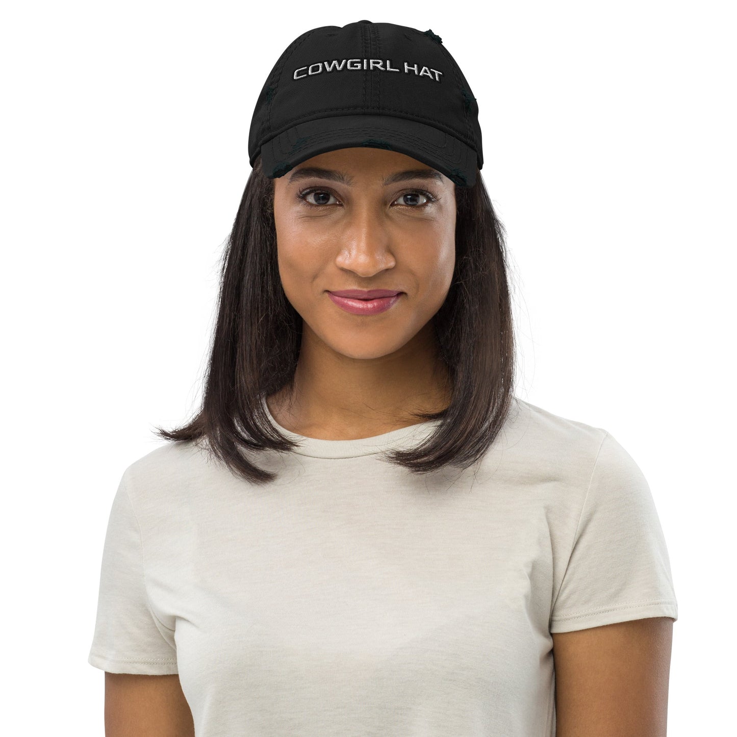 Cowgirl Hat Distressed Baseball Cap