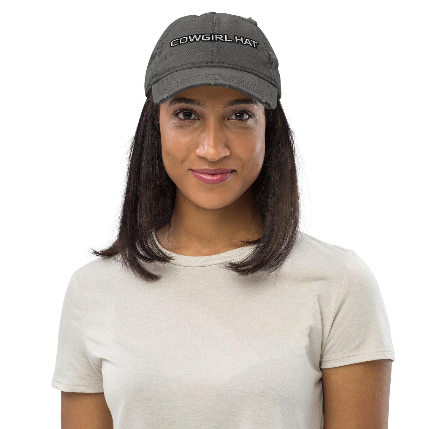 Cowgirl Hat Distressed Baseball Cap