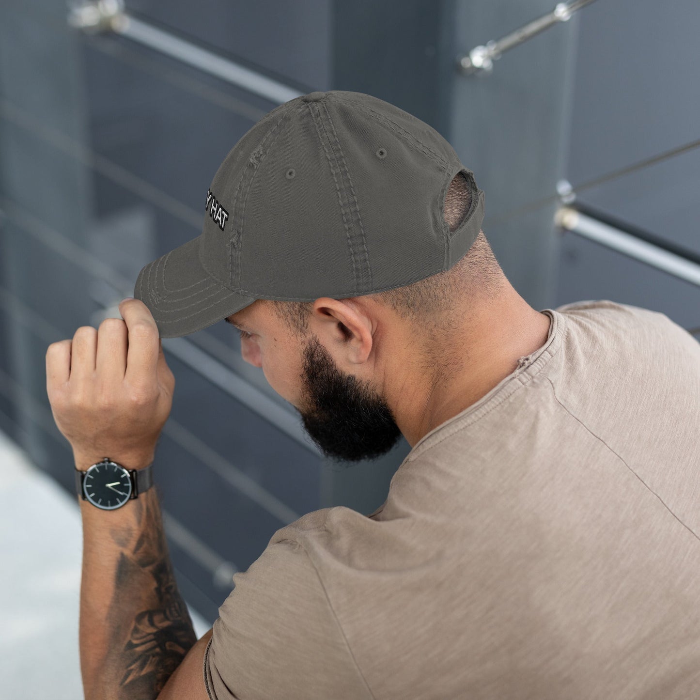 Cowboy Hat Distressed Baseball Cap